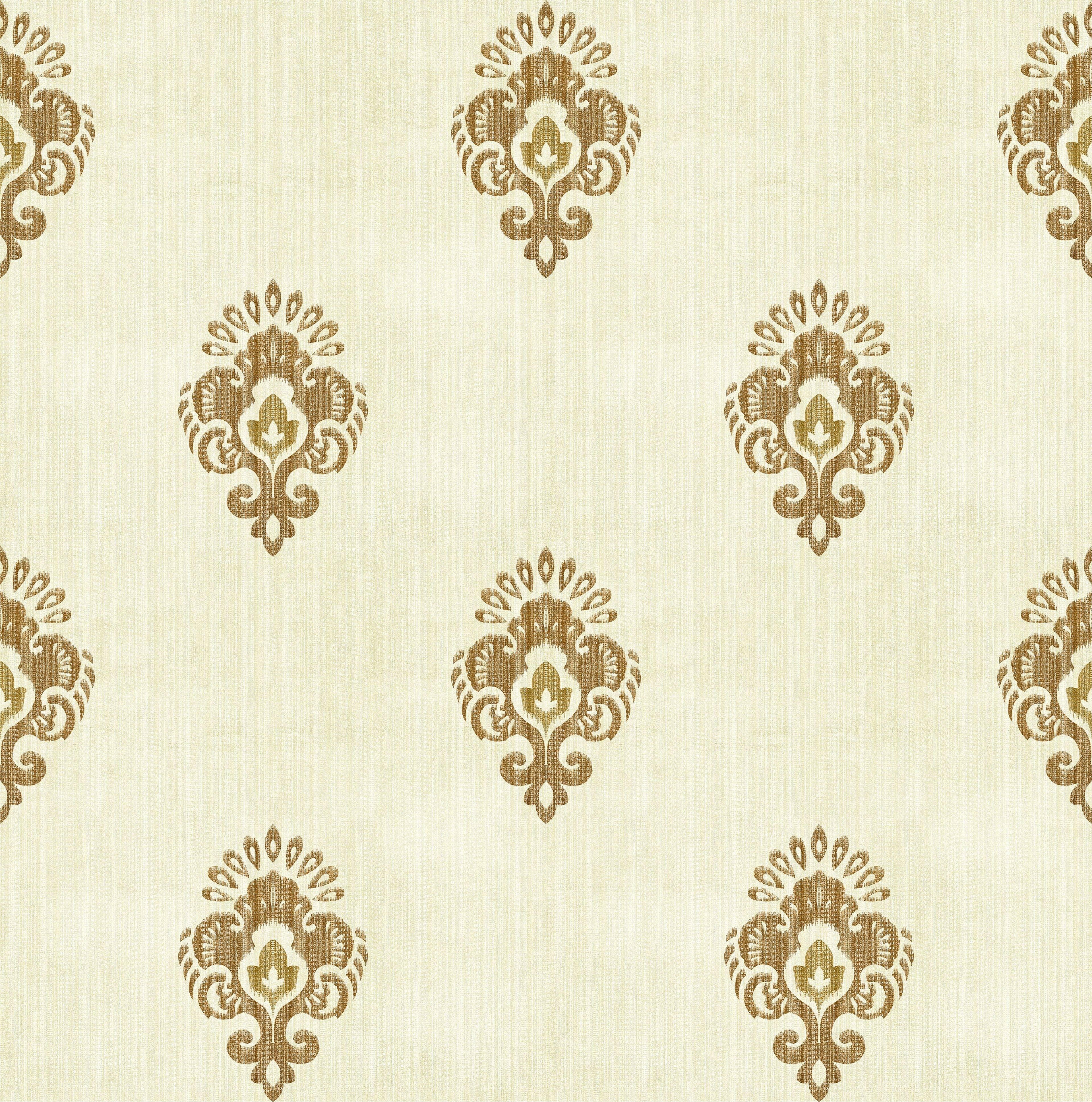 Royal Imprint- Turmeric, Heritage Motifs, Wallpaper, 58 sft