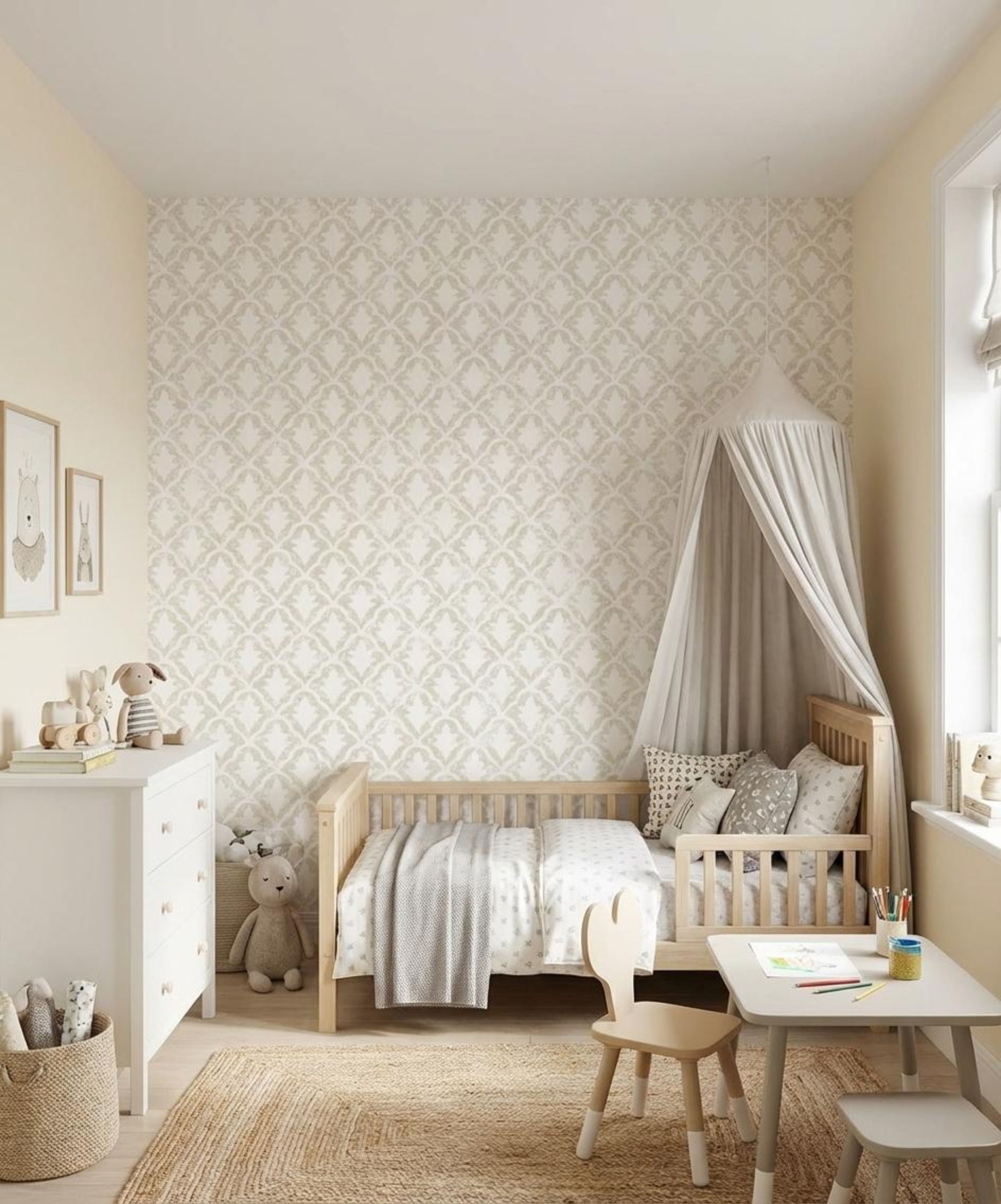 Orange Motif Mosaic, Heritage Motifs, Wallpaper, 62 sft