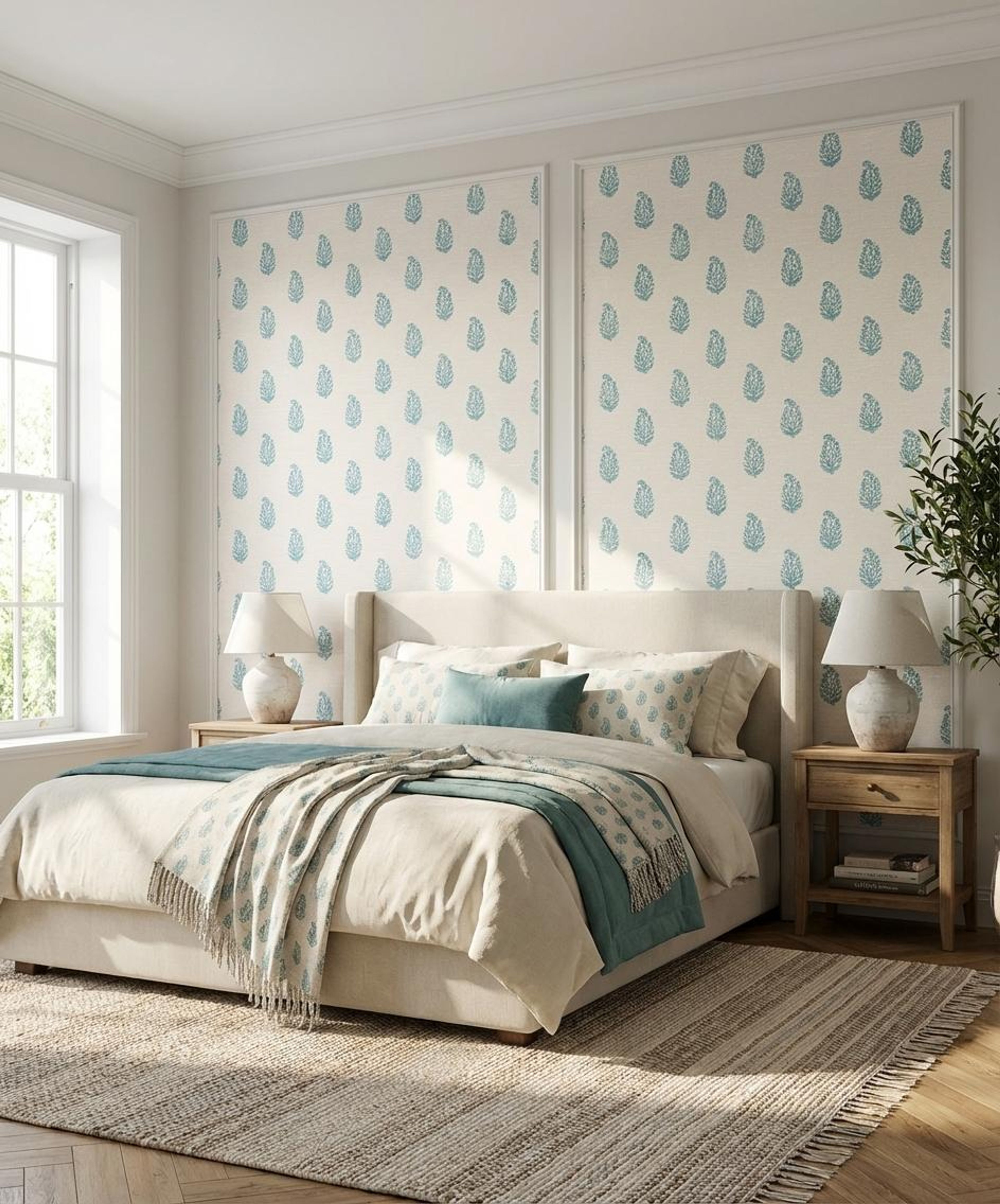 Motif Mosaic Off White, Heritage Motifs, Wallpaper, 62 sft