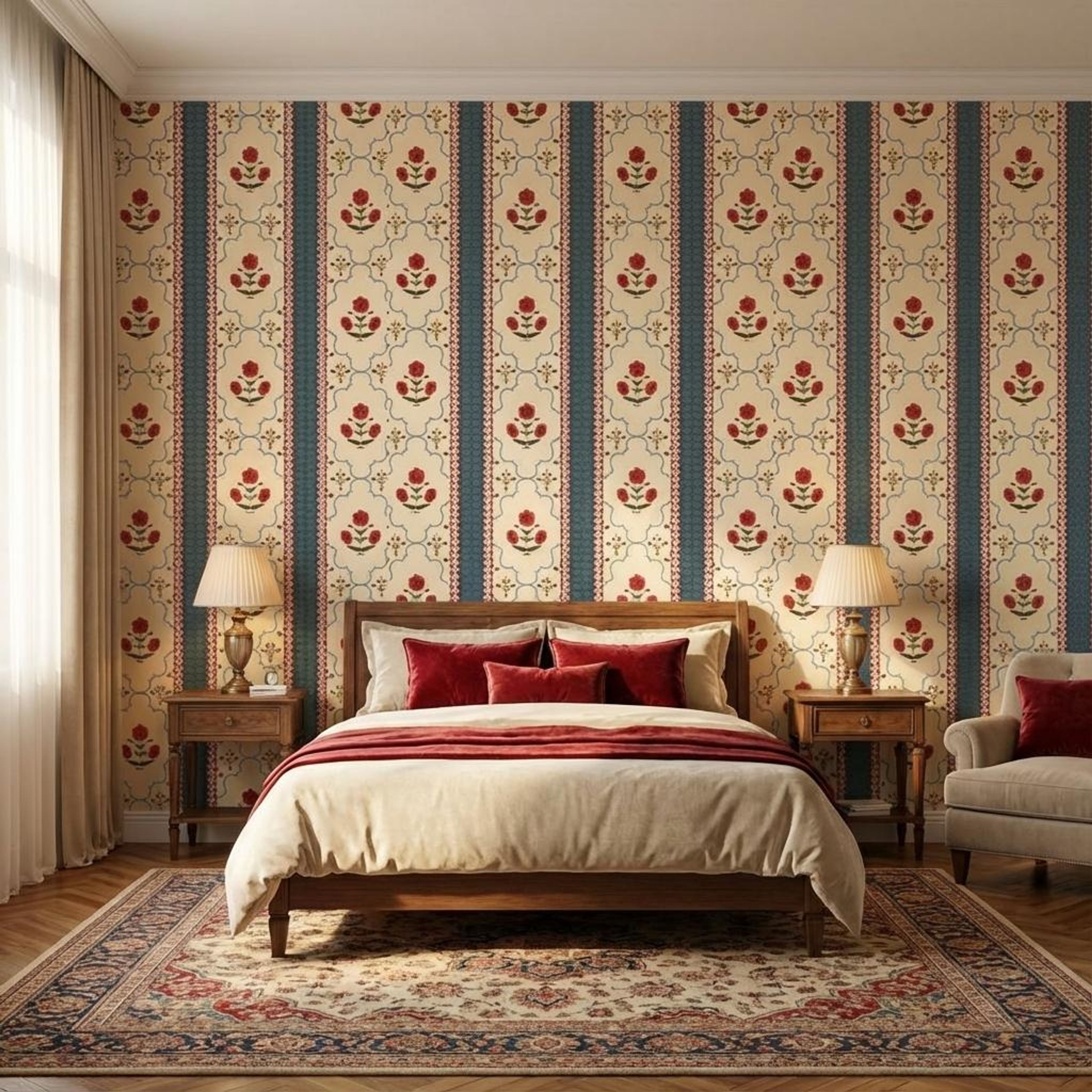 Meenakari Bloom, Heritage Impressions, Wallpaper, 54 sft