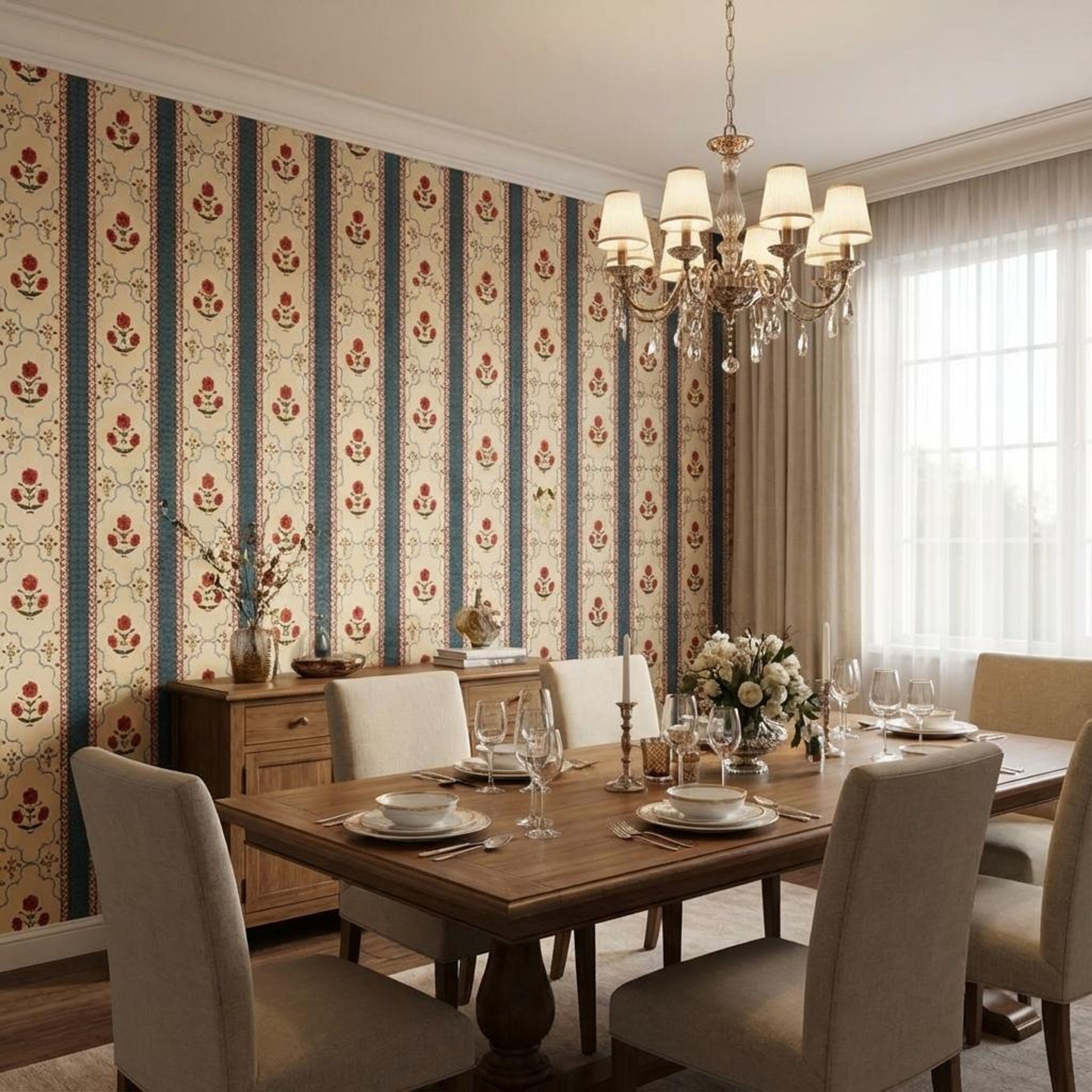 Meenakari Bloom, Heritage Impressions, Wallpaper, 54 sft