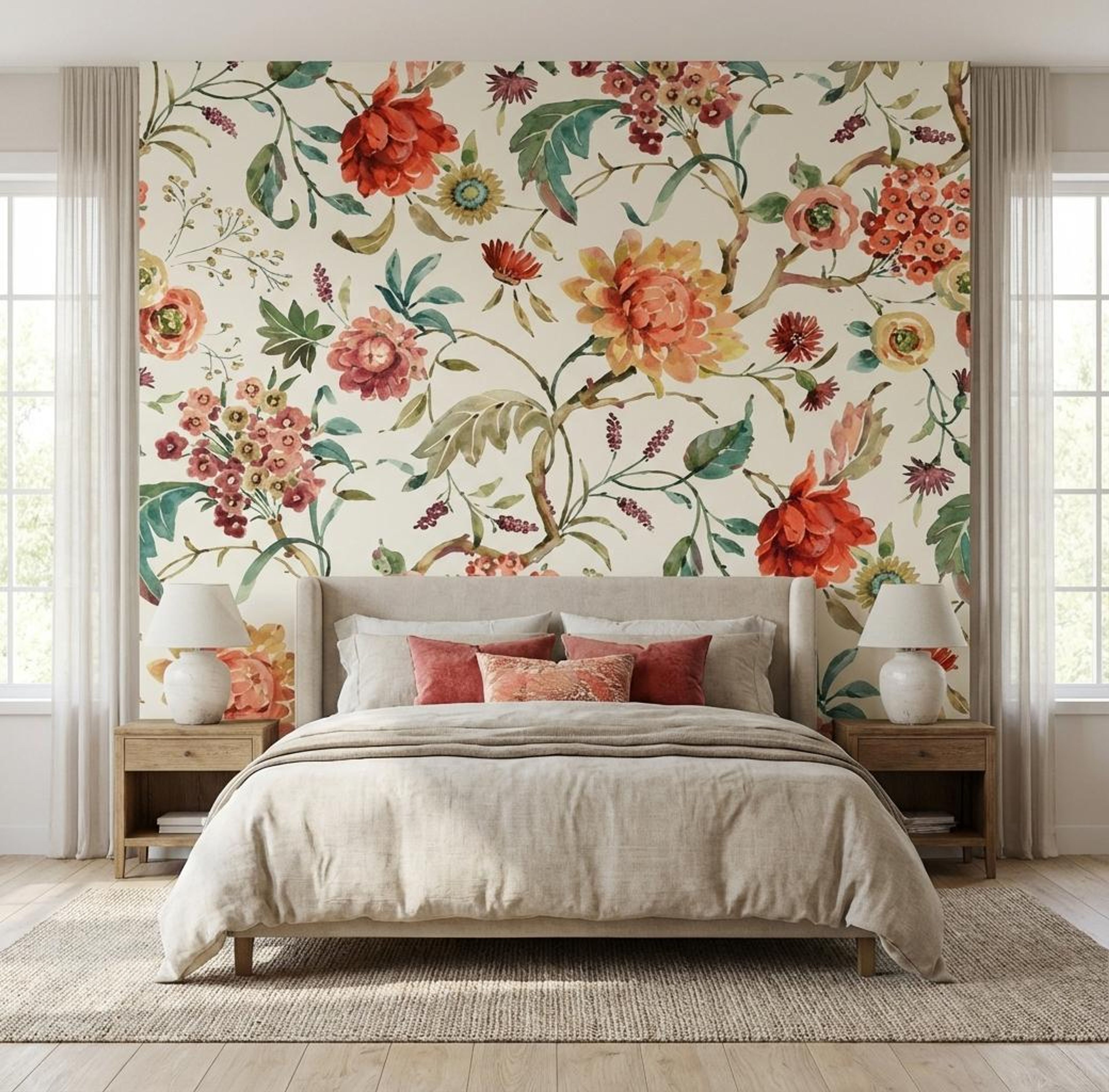 Floral Tapestry, Botanical Tales, Wallpaper, 54 sft