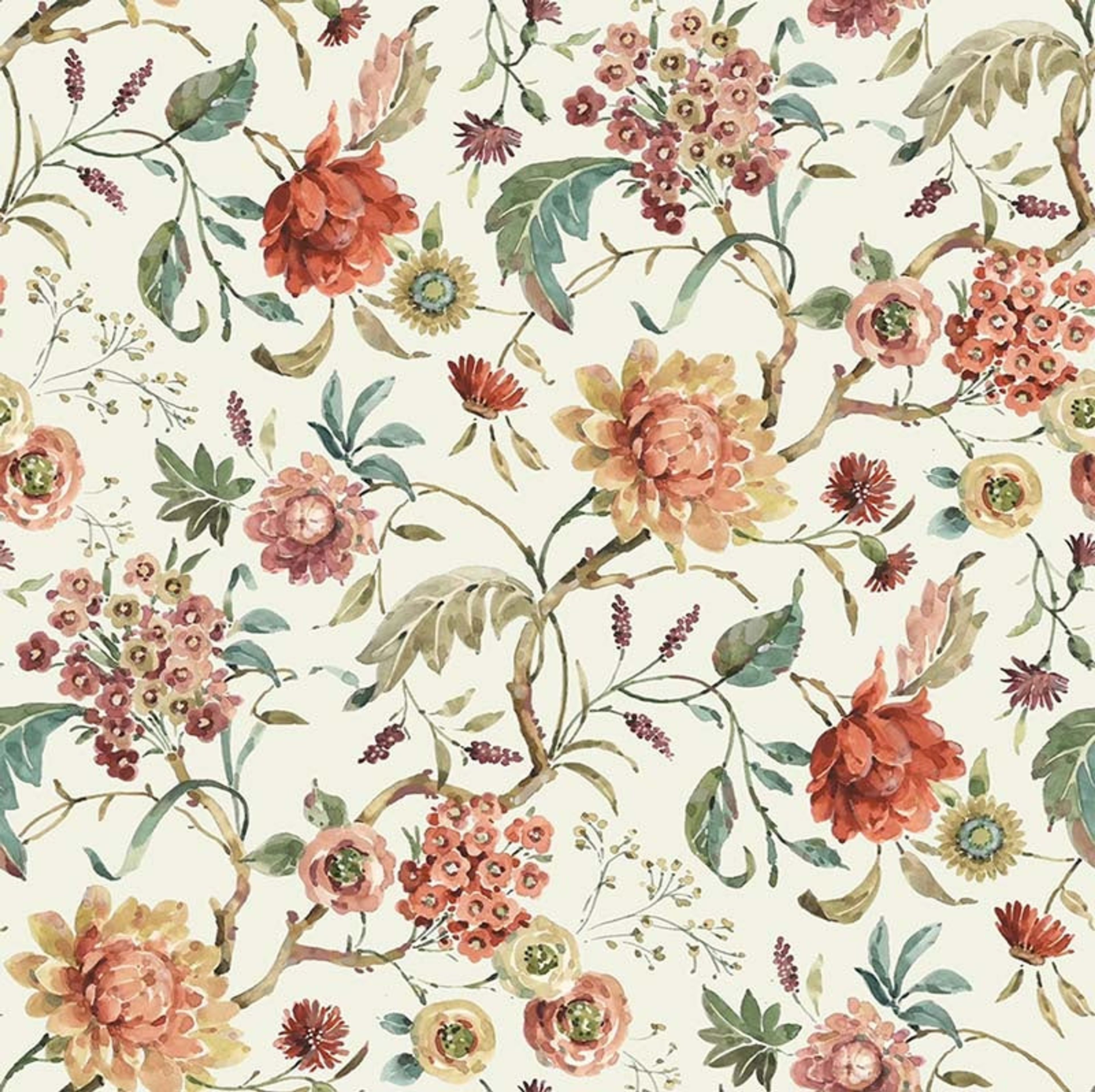 Floral Tapestry, Botanical Tales, Wallpaper, 54 sft