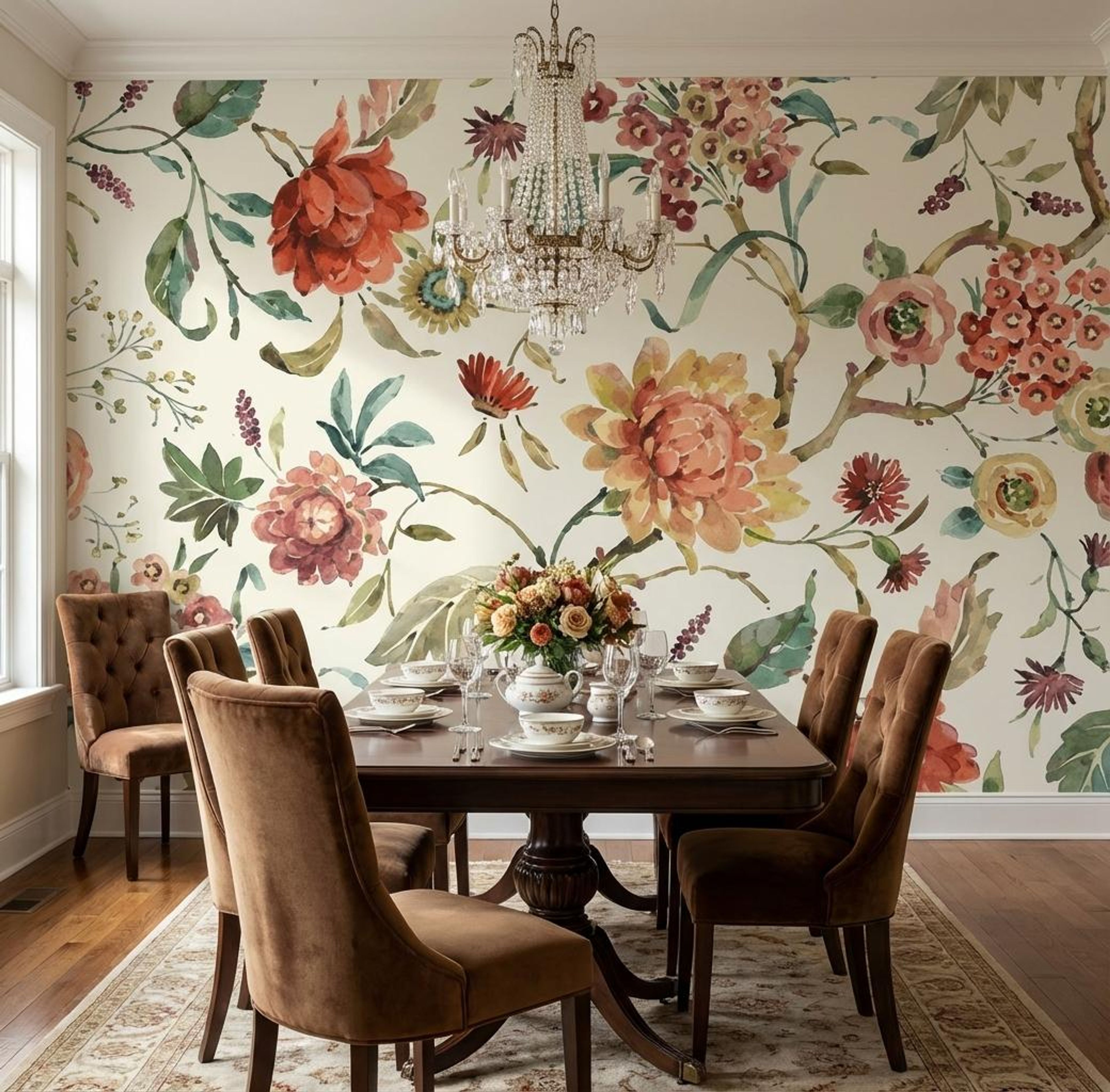 Floral Tapestry, Botanical Tales, Wallpaper, 54 sft
