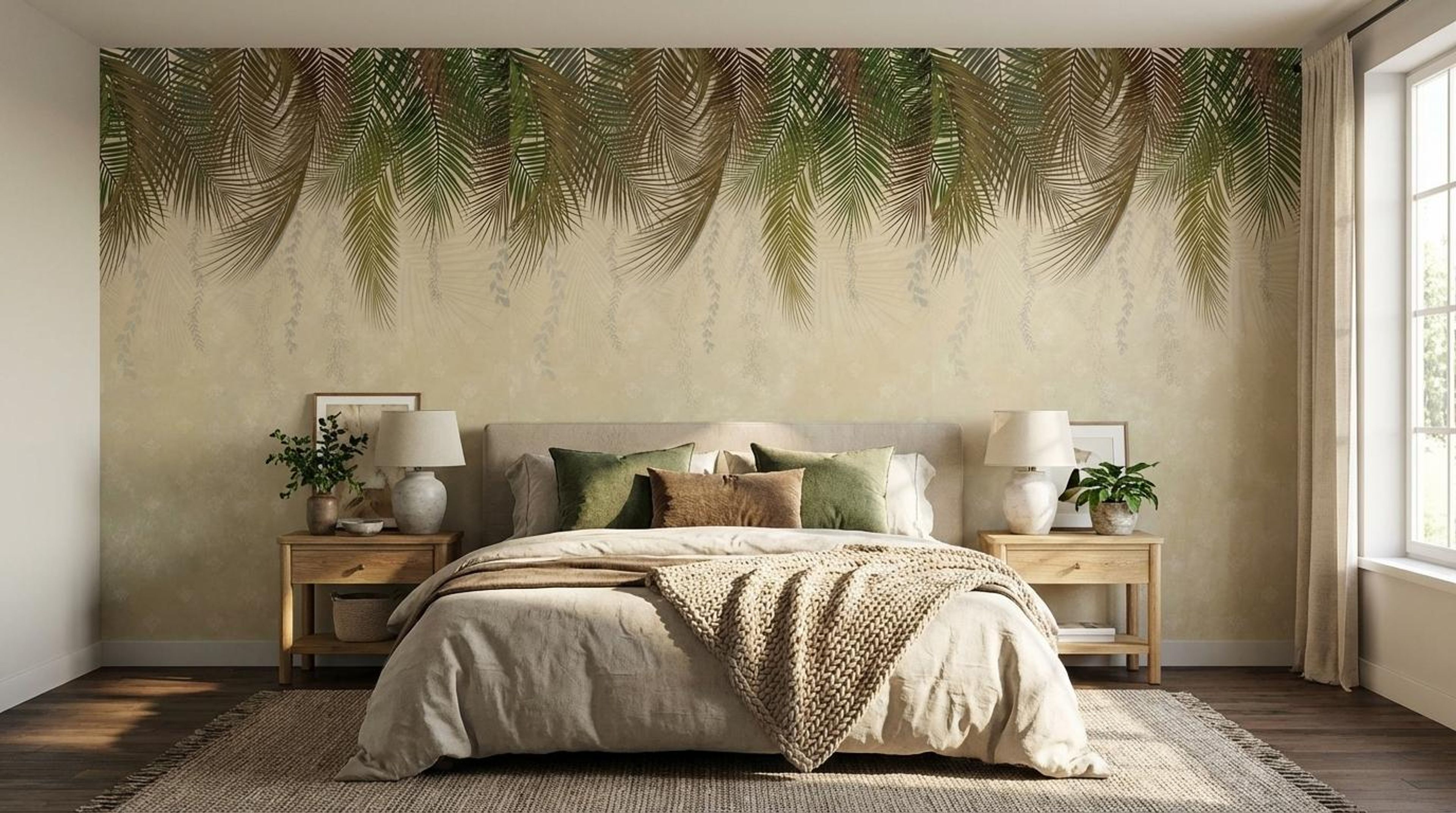 Beige Whispering Fall, Botanical Tales, Wallpaper, 58 sft