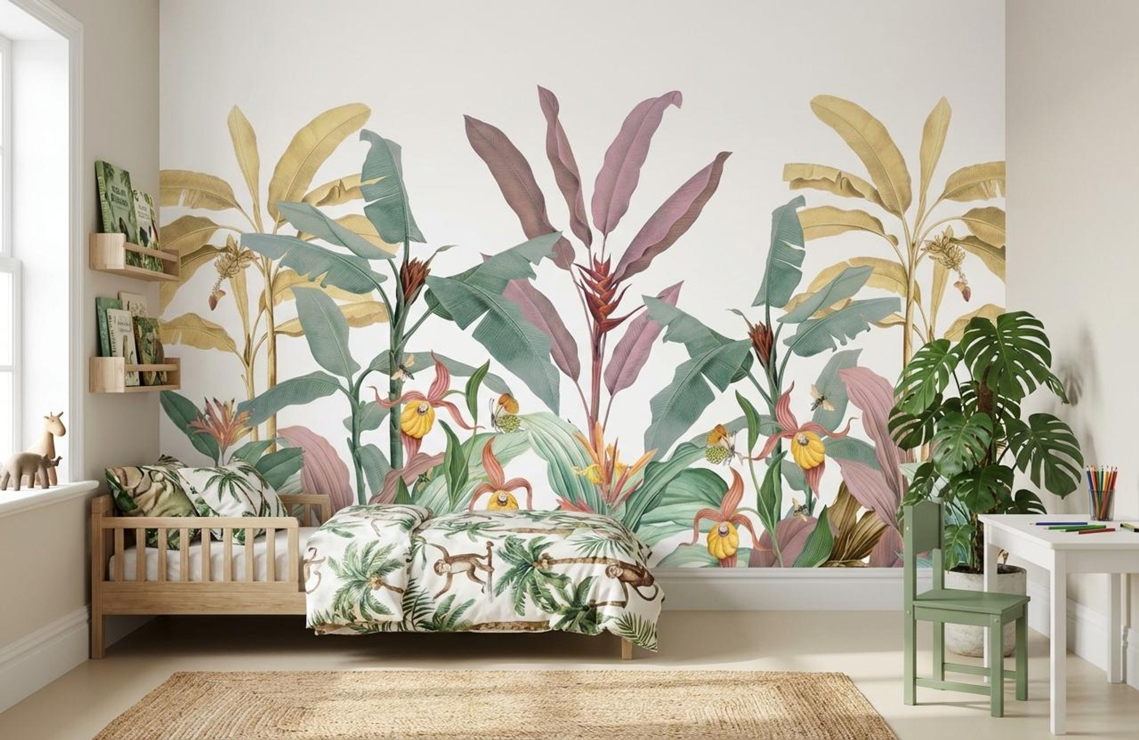 Simple Floral Whisper, Botanical Tales, Wallpaper, 54 sft