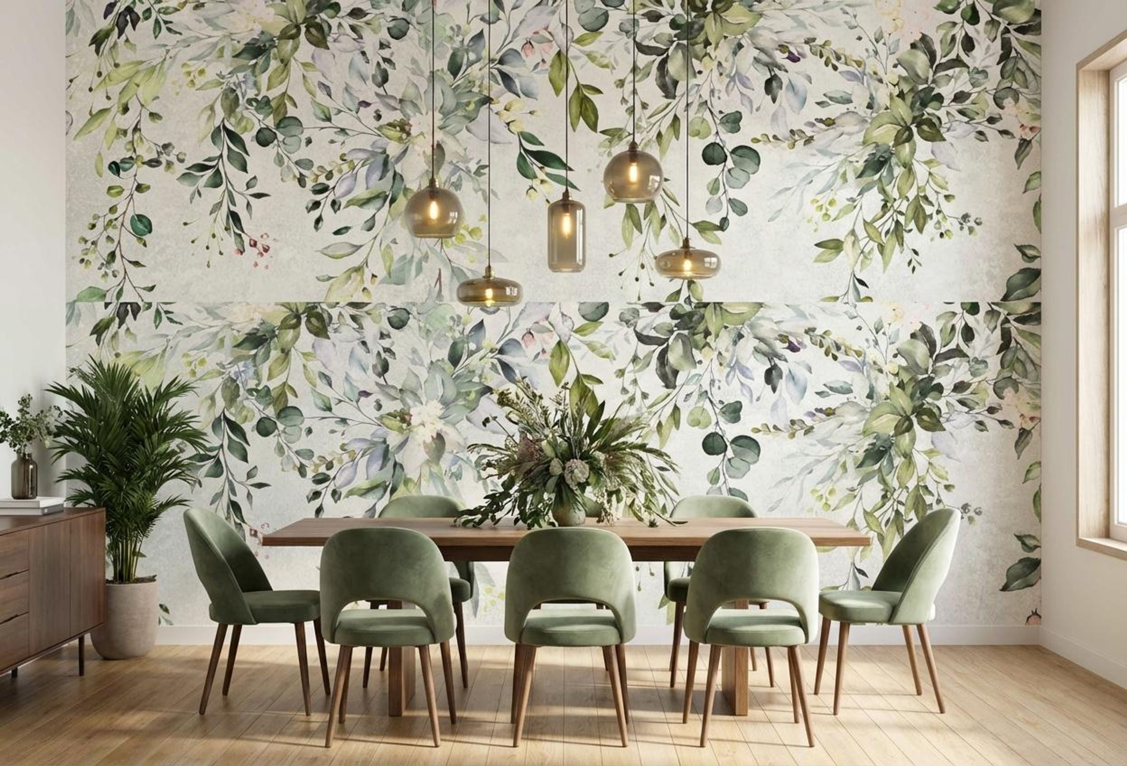 Soft Fall Symphony- Grey, Botanical Tales, Wallpaper, 54 sft