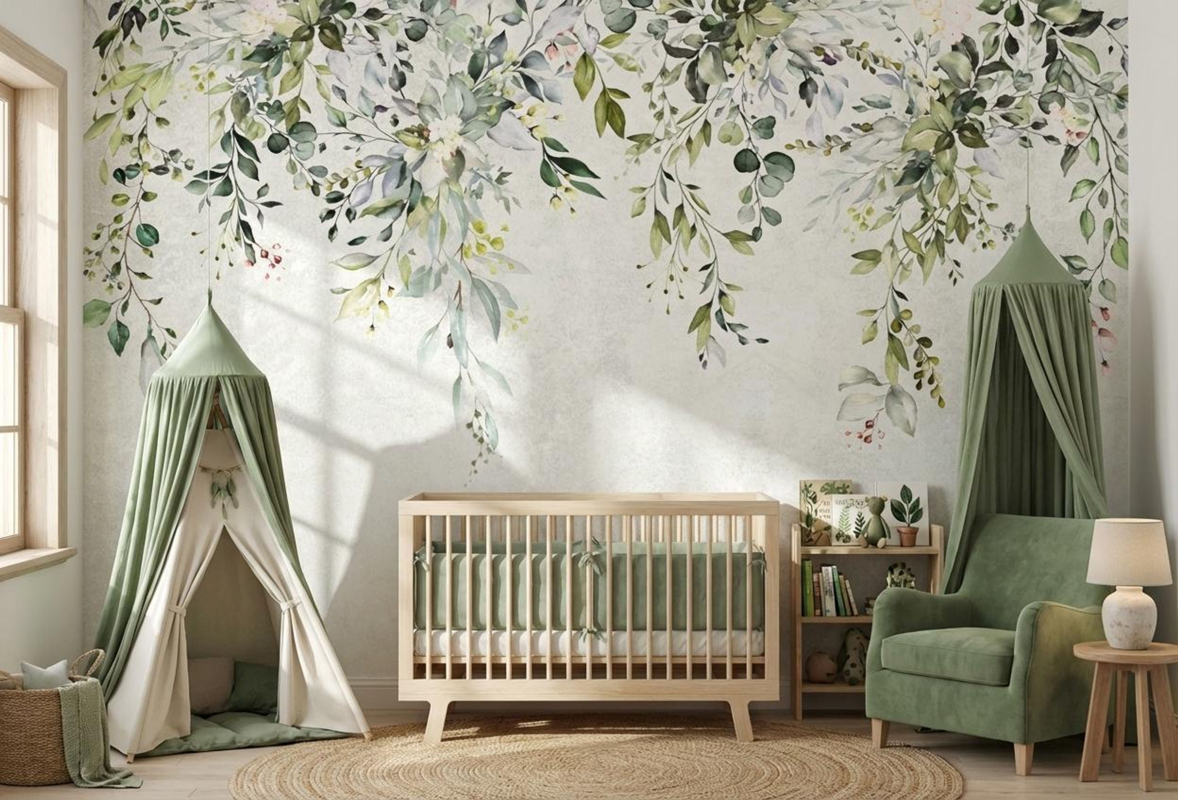 Soft Fall Symphony- Grey, Botanical Tales, Wallpaper, 54 sft