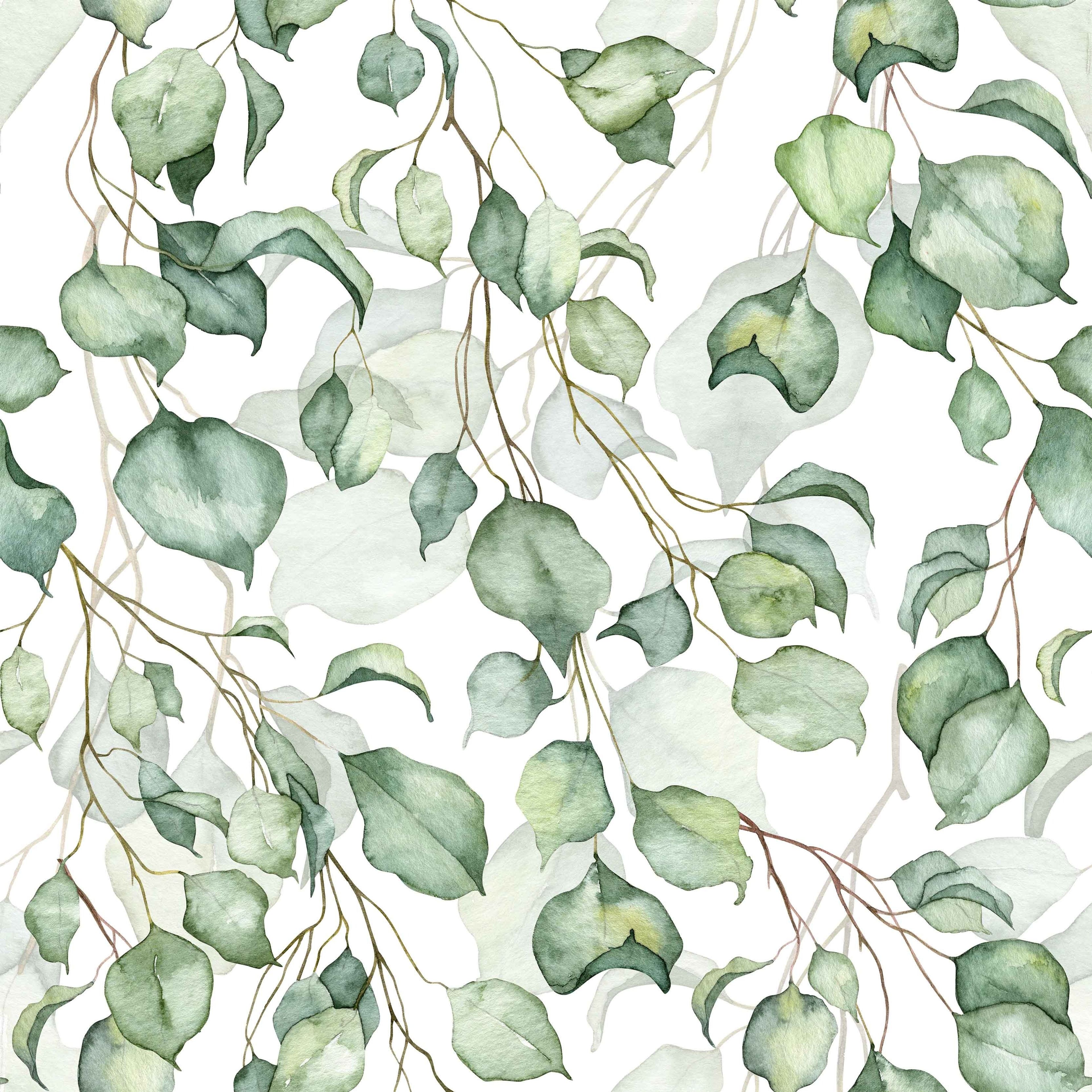 Floating Greens, Botanical Tales, Wallpaper, 54 sft