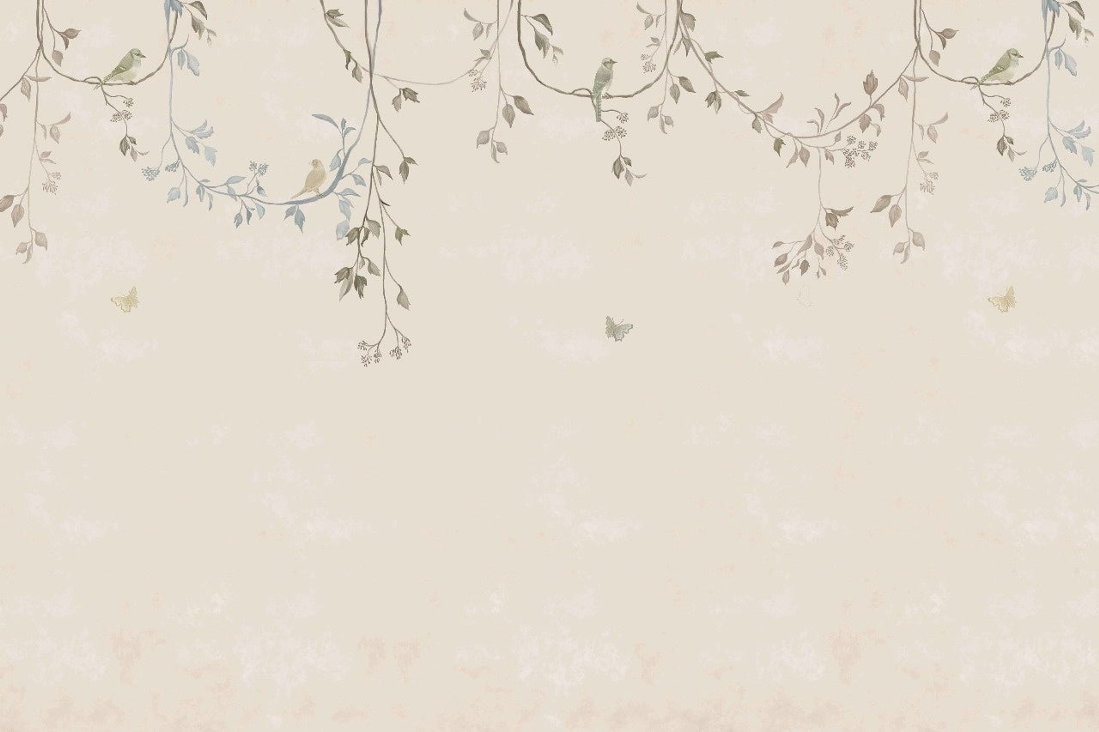 Soft Fall Symphony Off White, Botanical Tales, Wallpaper, 54 sft