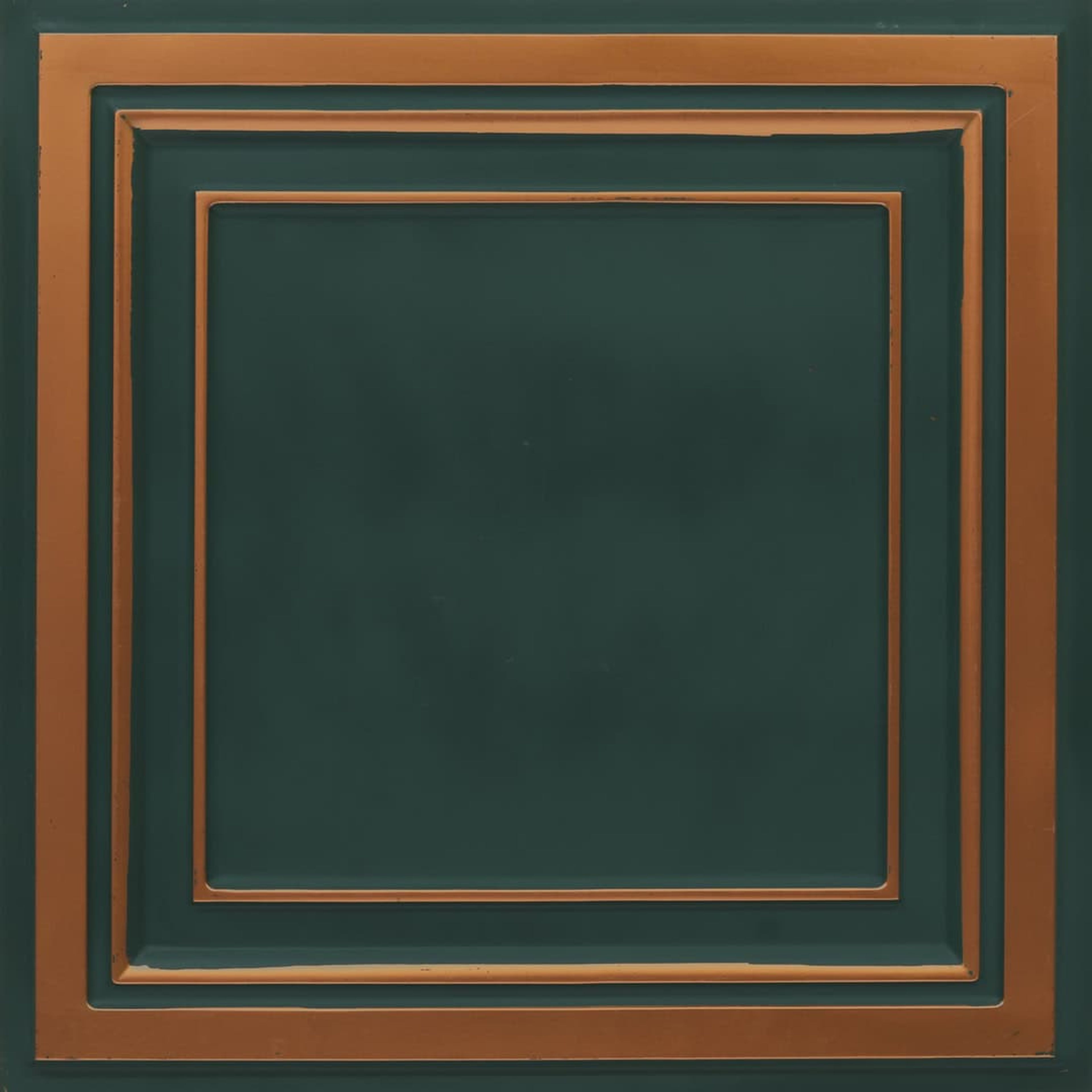 Sparkle Royal Green - Greek Geometric - Green, Black - Decorative Ceiling Panel - 2 ft x 2 ft