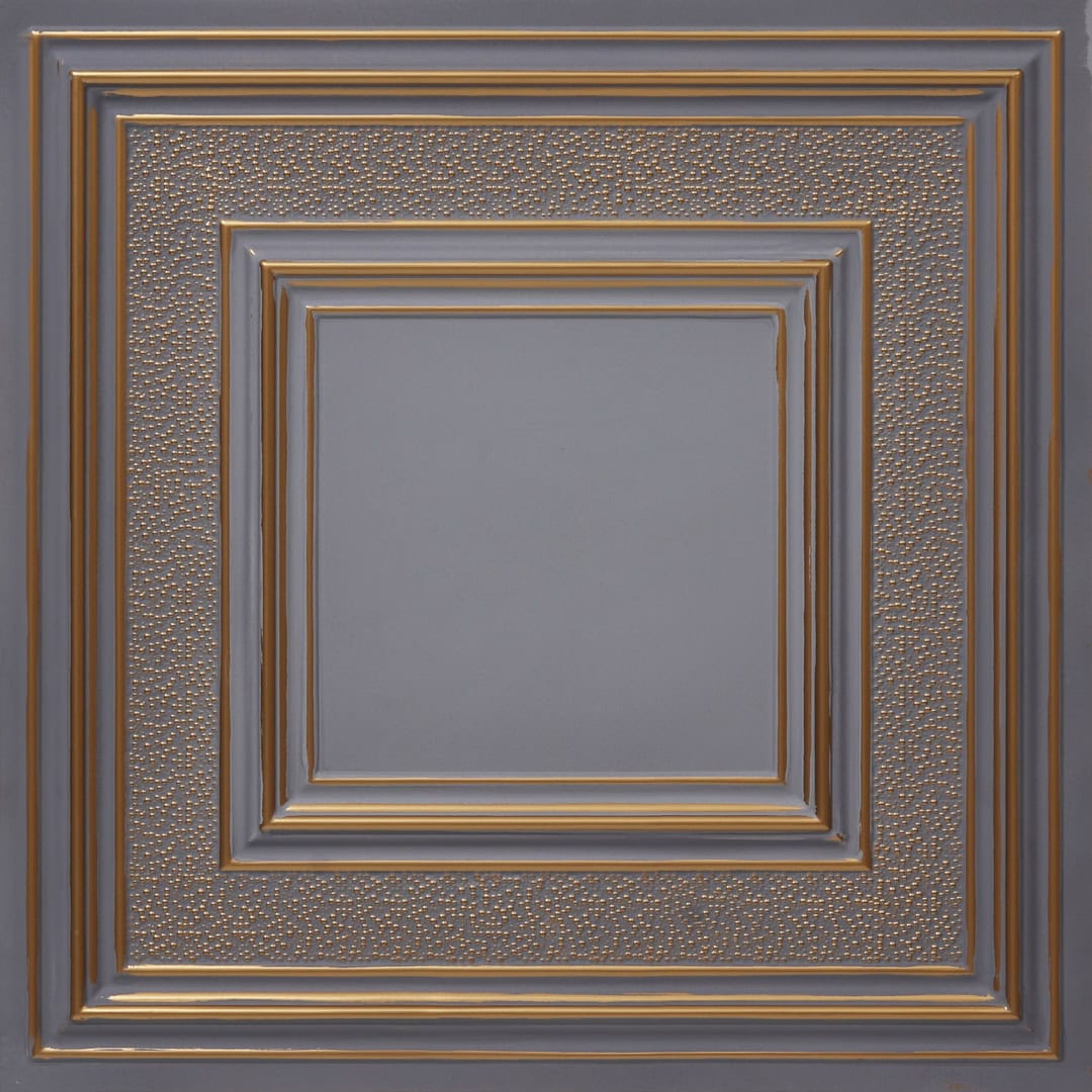 Prism Royal Grey - Greek Geometric - Silver, Grey - Decorative Ceiling Panel - 2 ft x 2 ft