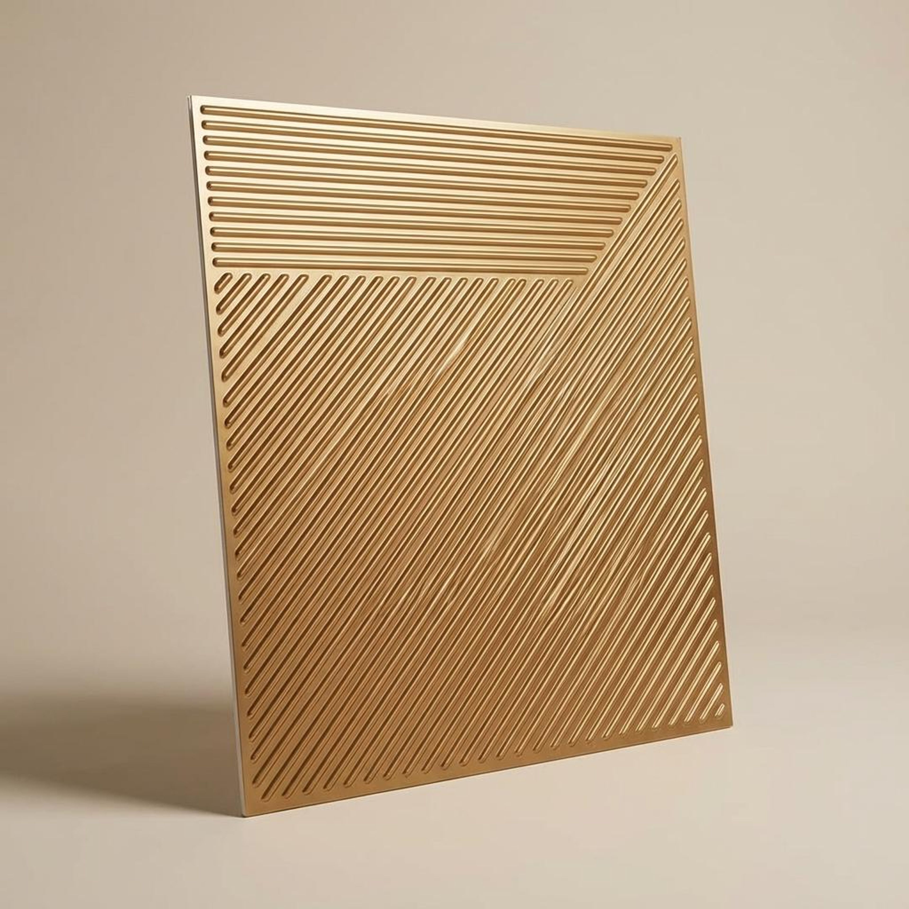 Steady Gold - Greek Geometric - Gold - Decorative Ceiling Panel - 2 ft x 2 ft