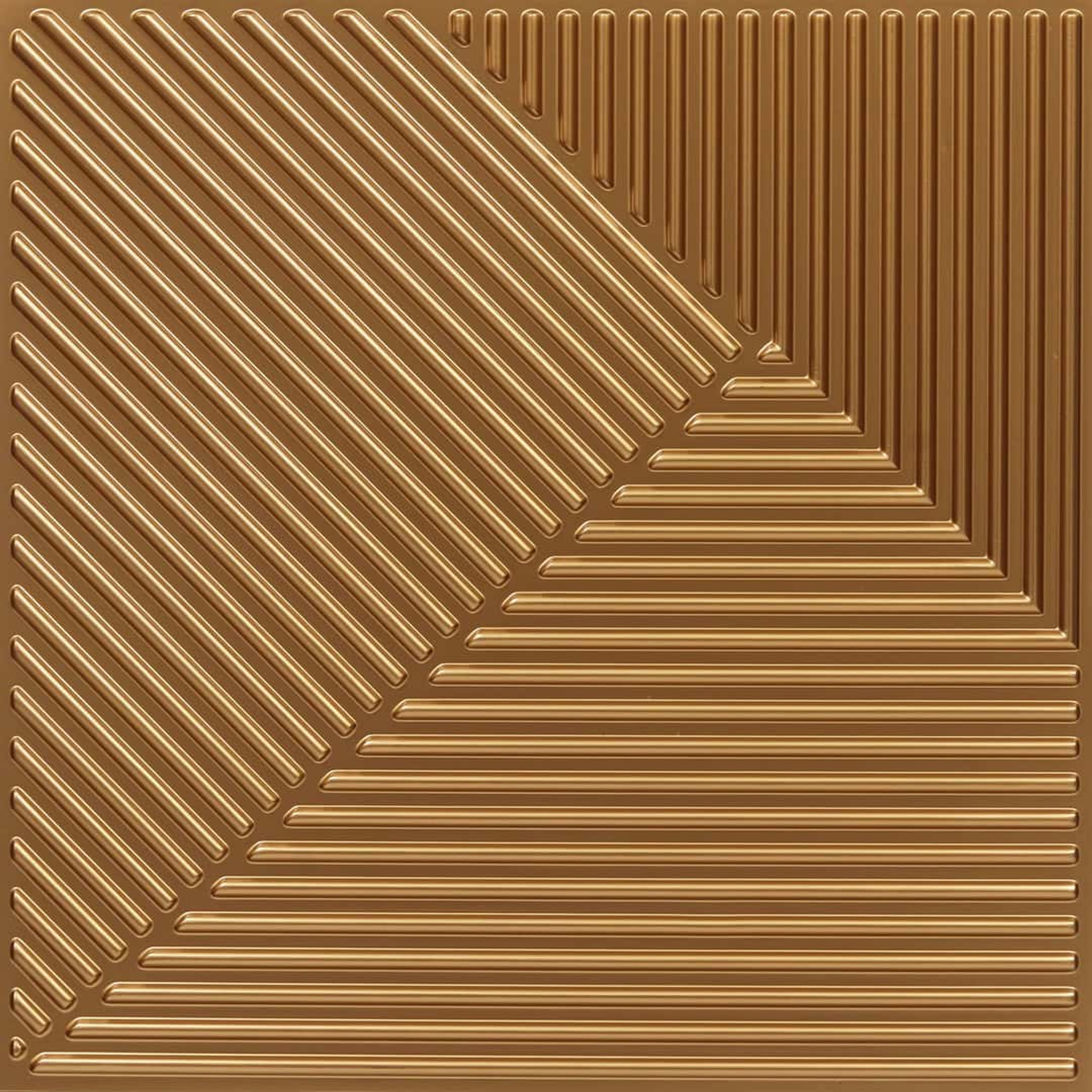 Steady Gold - Greek Geometric - Gold - Decorative Ceiling Panel - 2 ft x 2 ft