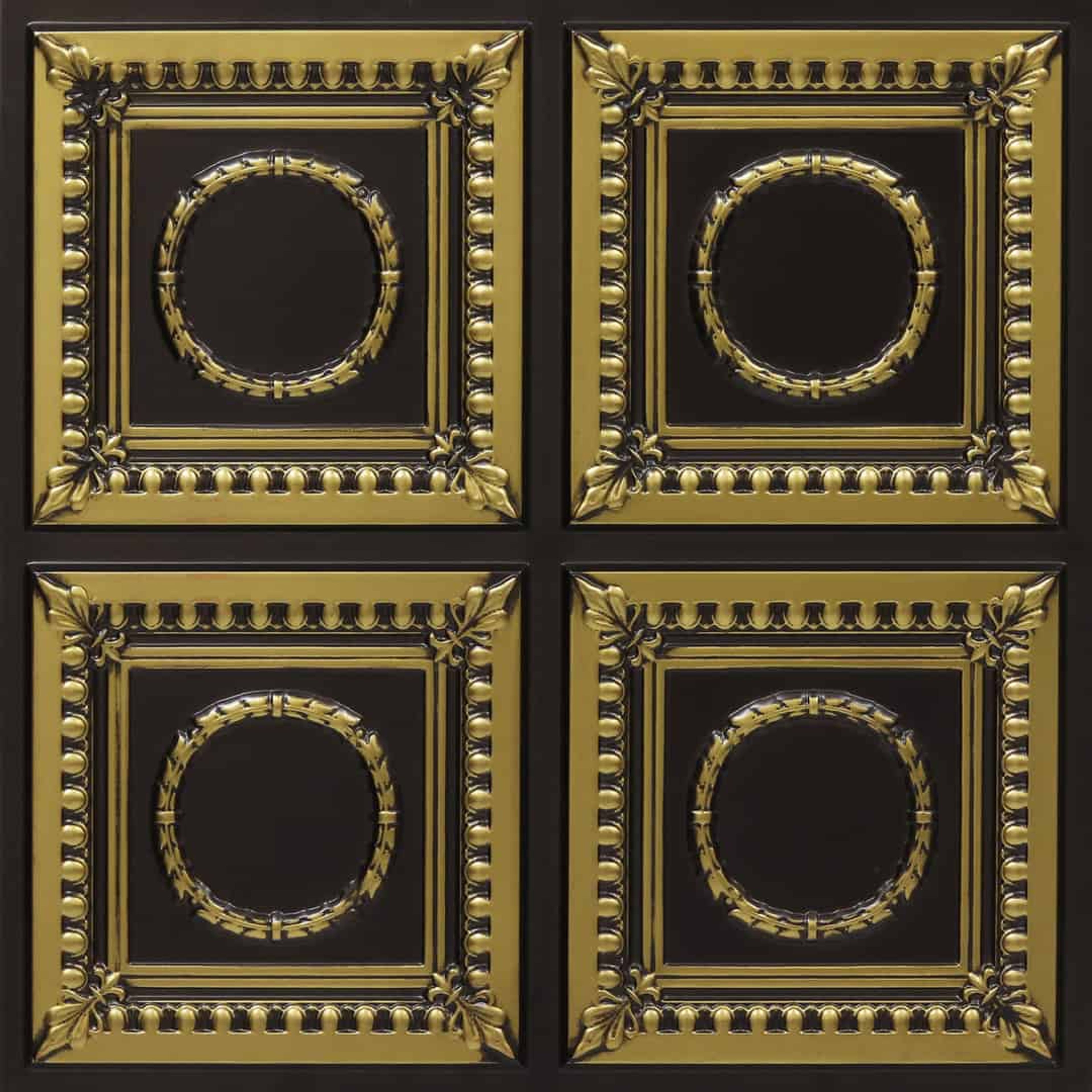 Shine Antique Brass - Persian Motifs - Brass, Bronze - Decorative Ceiling Panel - 2 ft x 2 ft