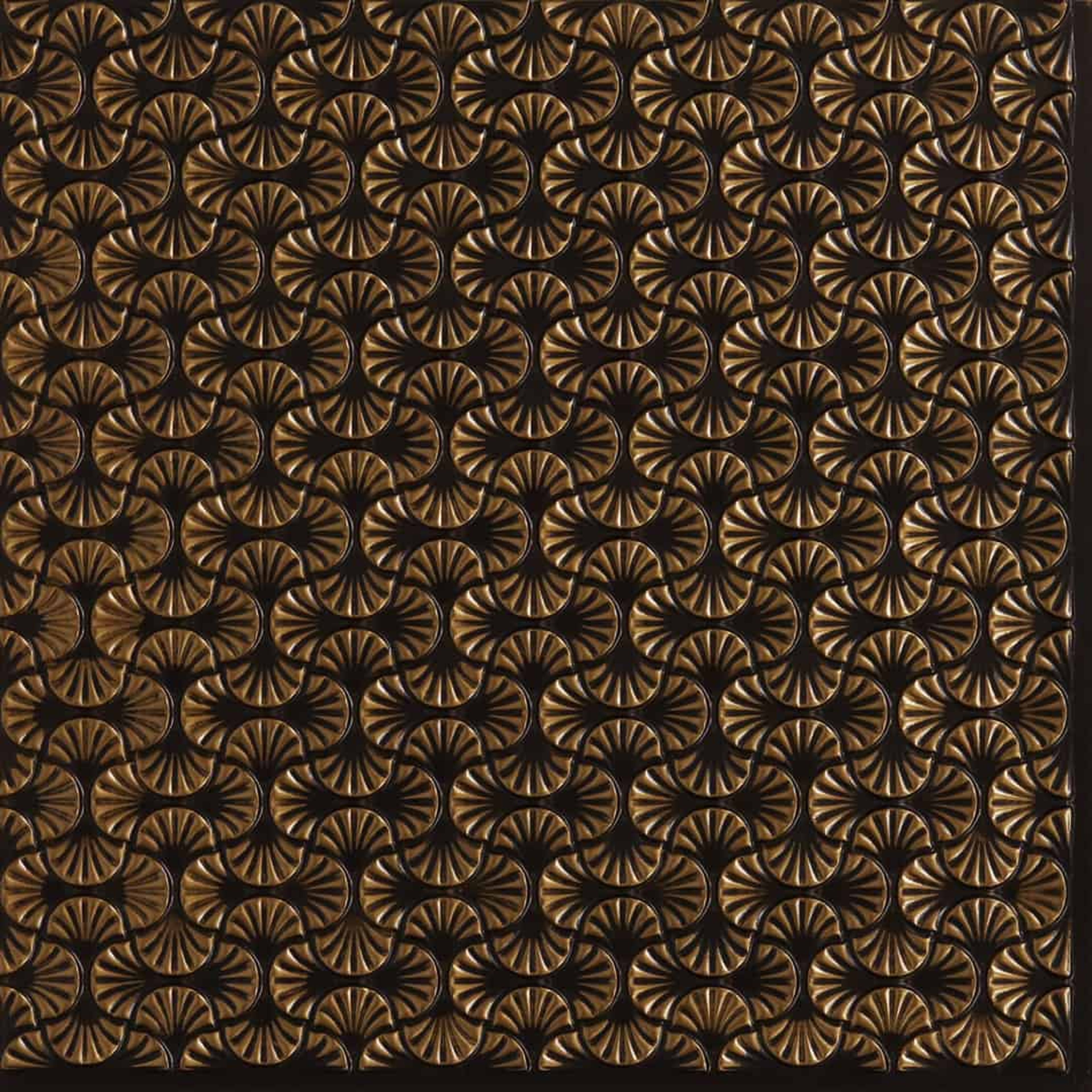 Shimmer Antique Gold - Moraccan Meshwork - Gold, Brown - Decorative Ceiling Panel - 2 ft x 2 ft