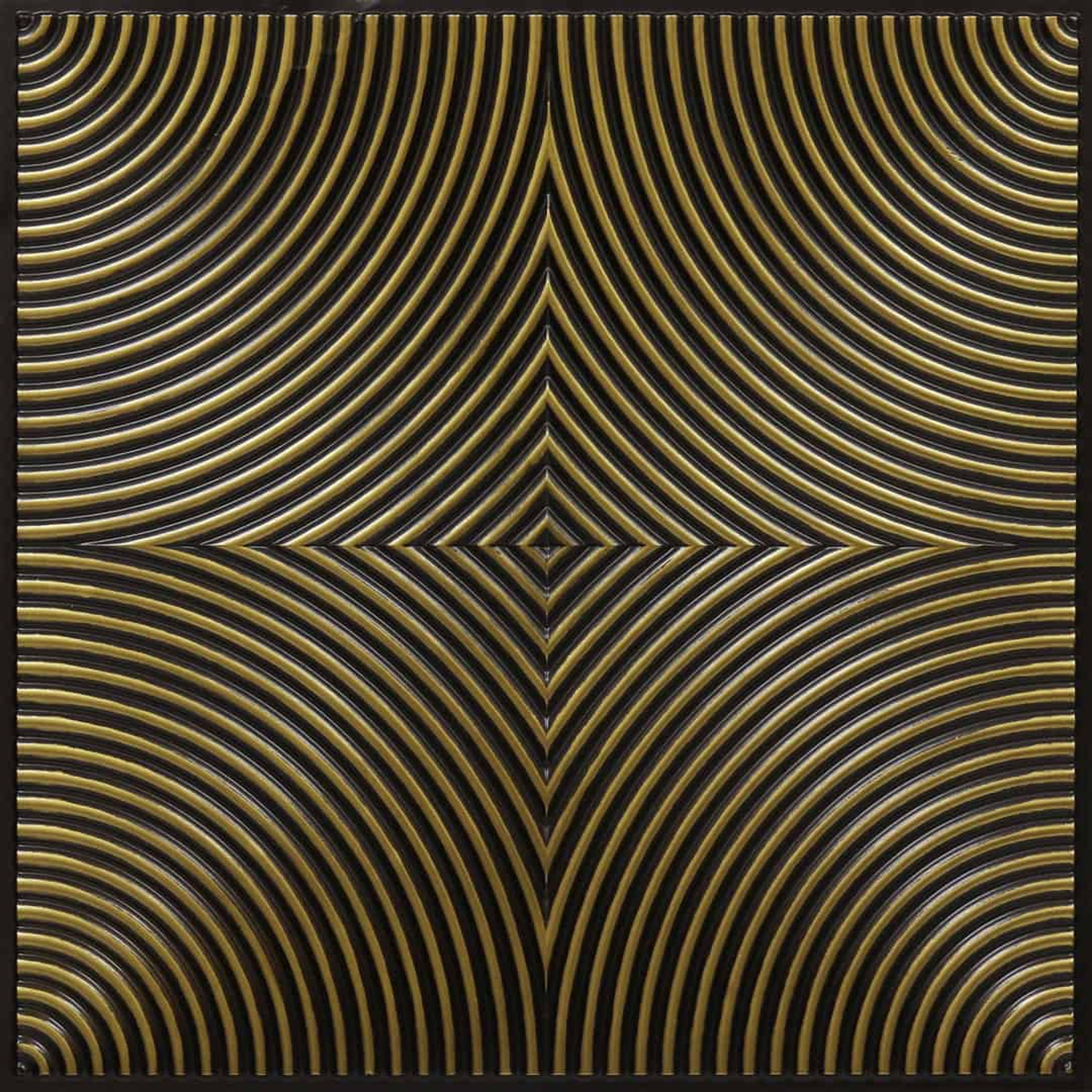 Hammered Antique Brass - Greek Geometric - Brass, Bronze - Decorative Ceiling Panel - 2 ft x 2 ft