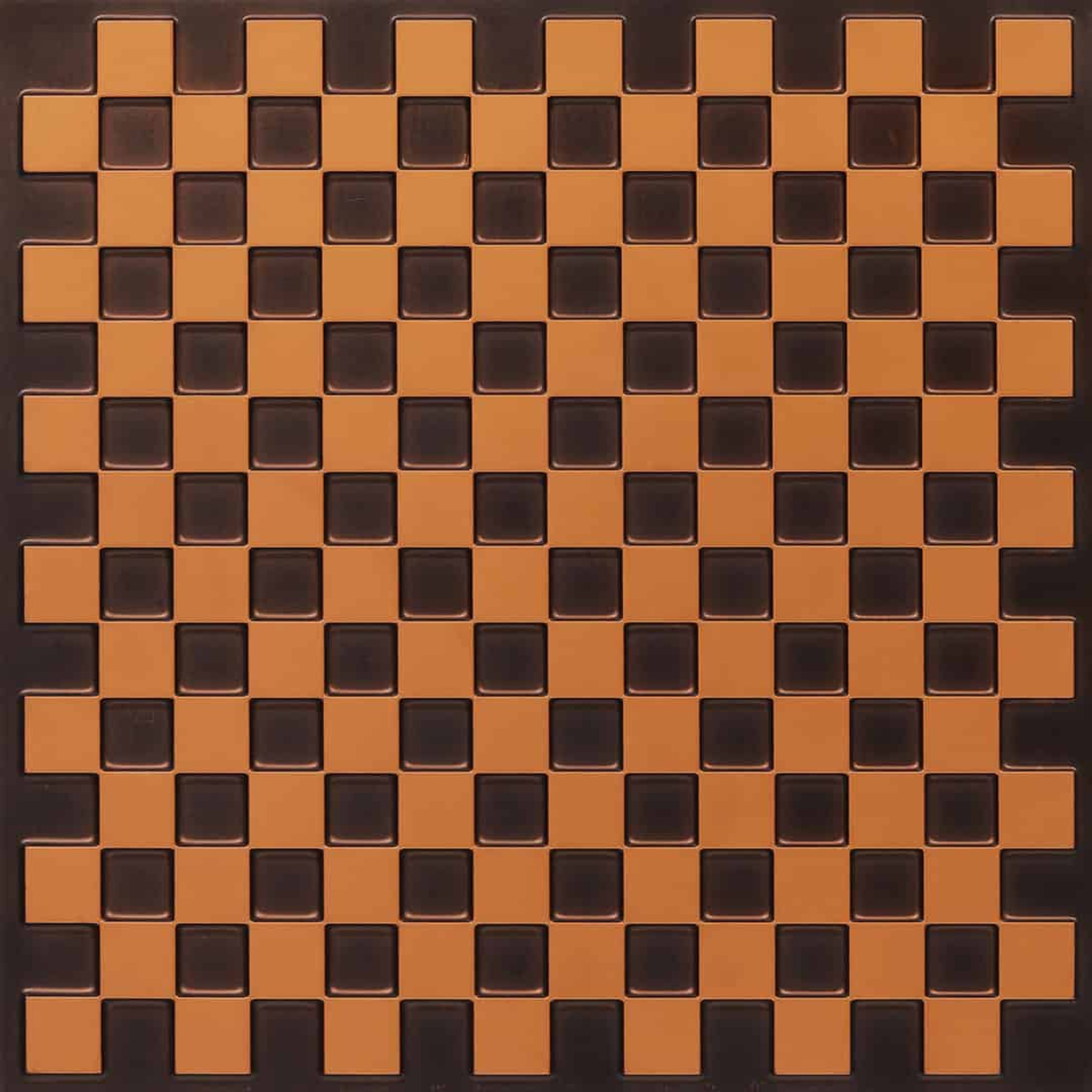 Brushed Antique Copper - Greek Geometric - Copper, Bronze - Decorative Ceiling Panel - 2 ft x 2 ft