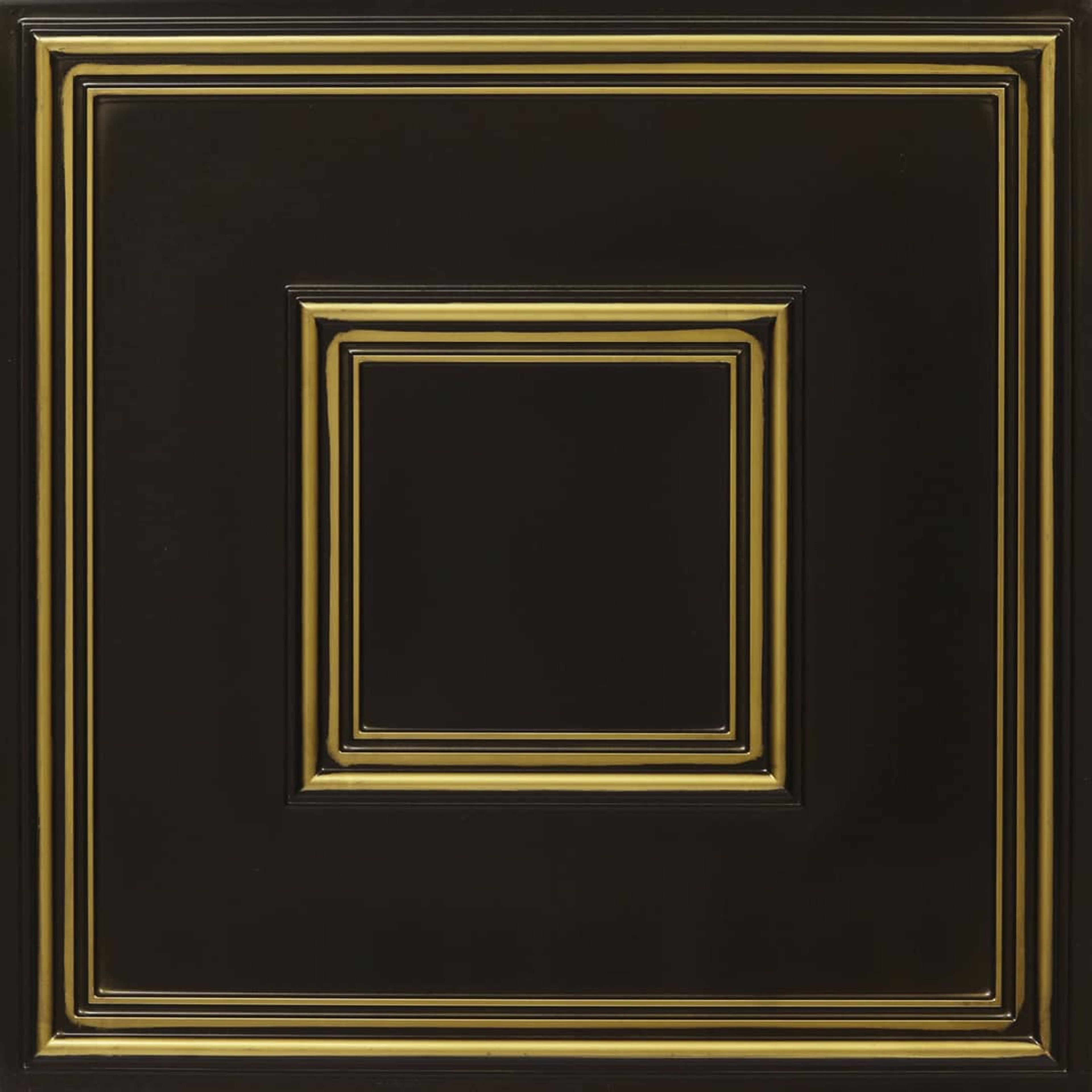 Sophisticated Antique Brass - Greek Geometric - Brass, Bronze - Decorative Ceiling Panel - 2 ft x 2 ft