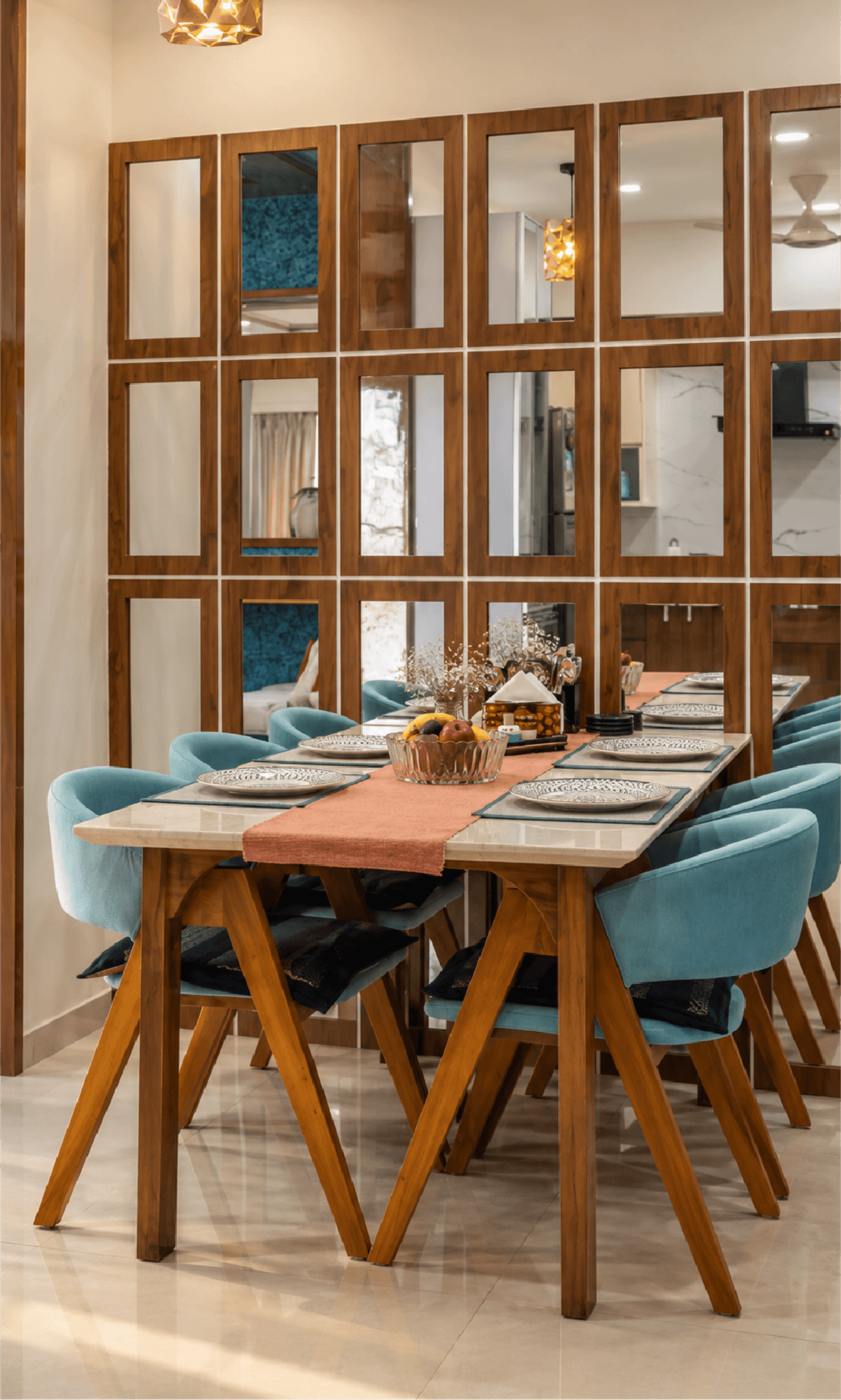 Contemporary 3 BHK flat, Ahmedabad