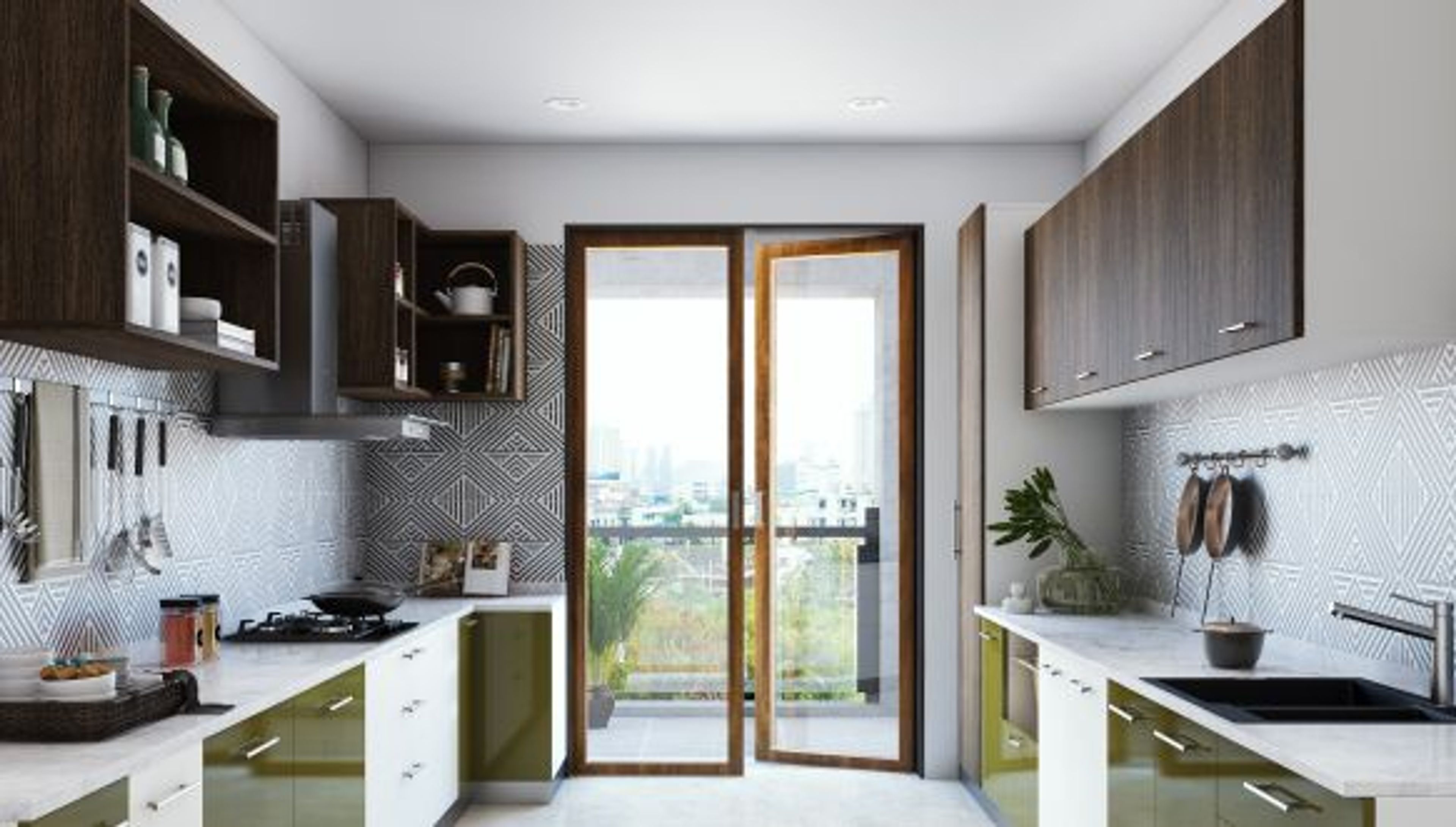 Elegant Parallel Kitchen