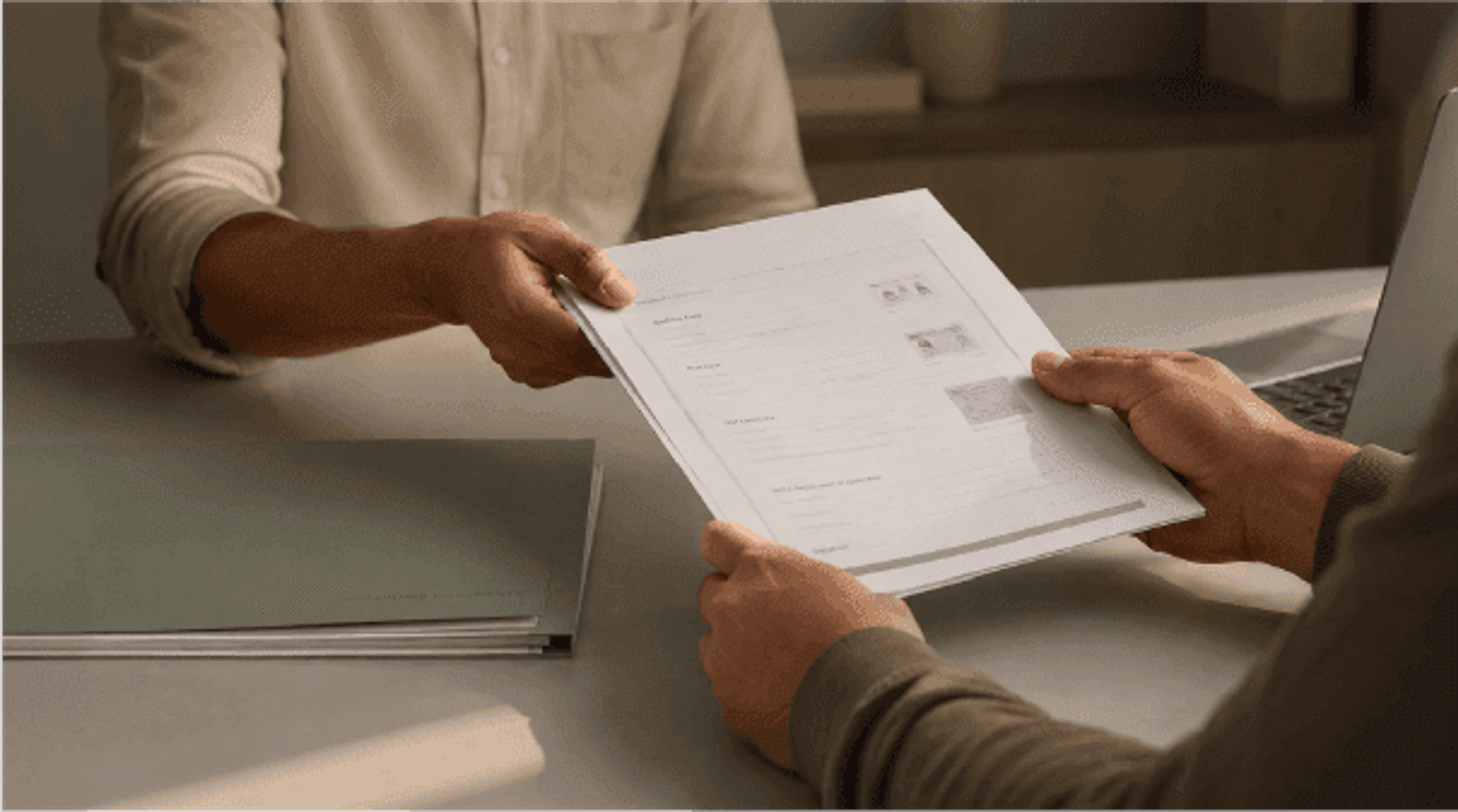 Documents being verified