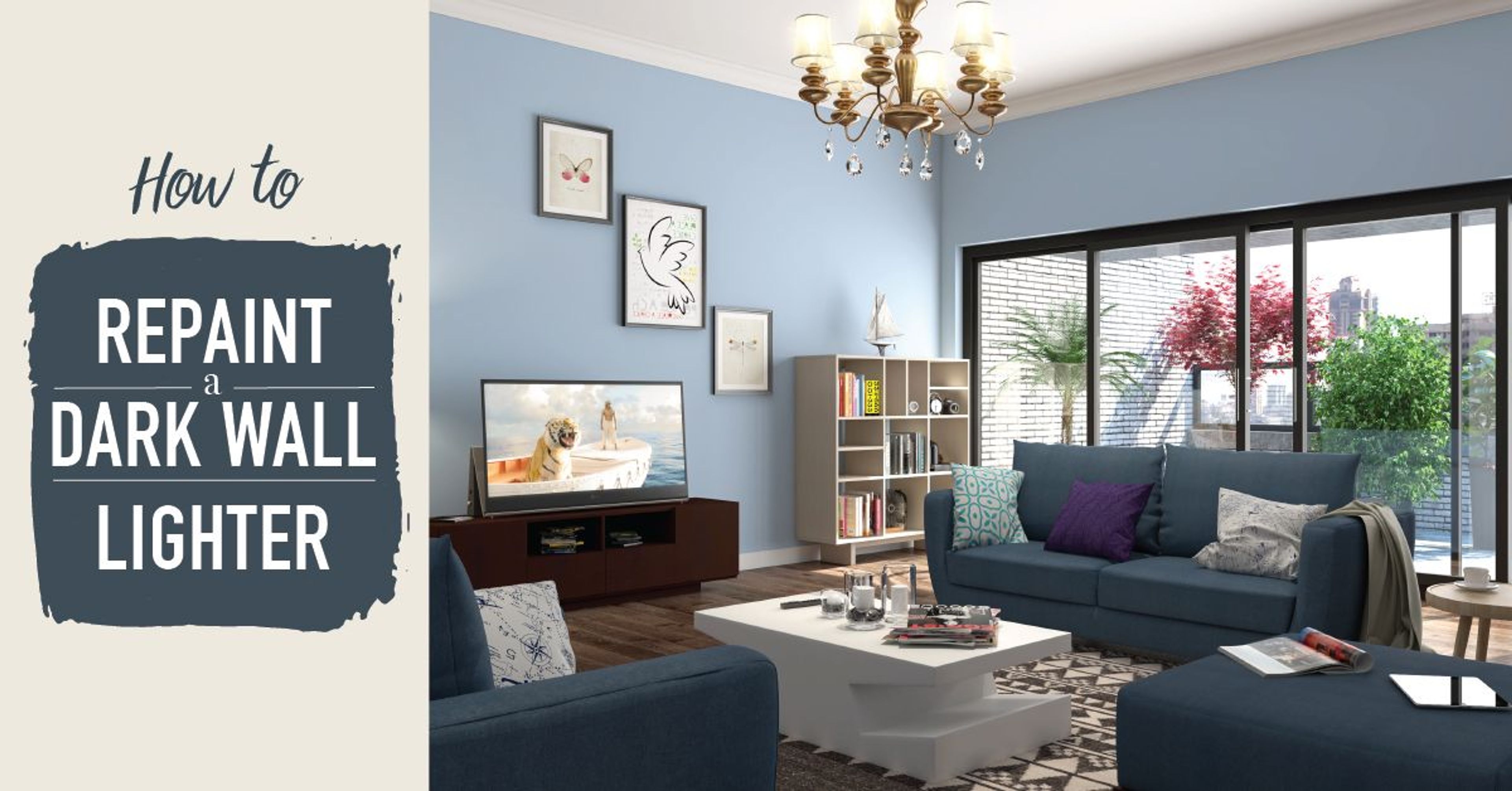 How To | Repaint A Dark Wall Lighter
