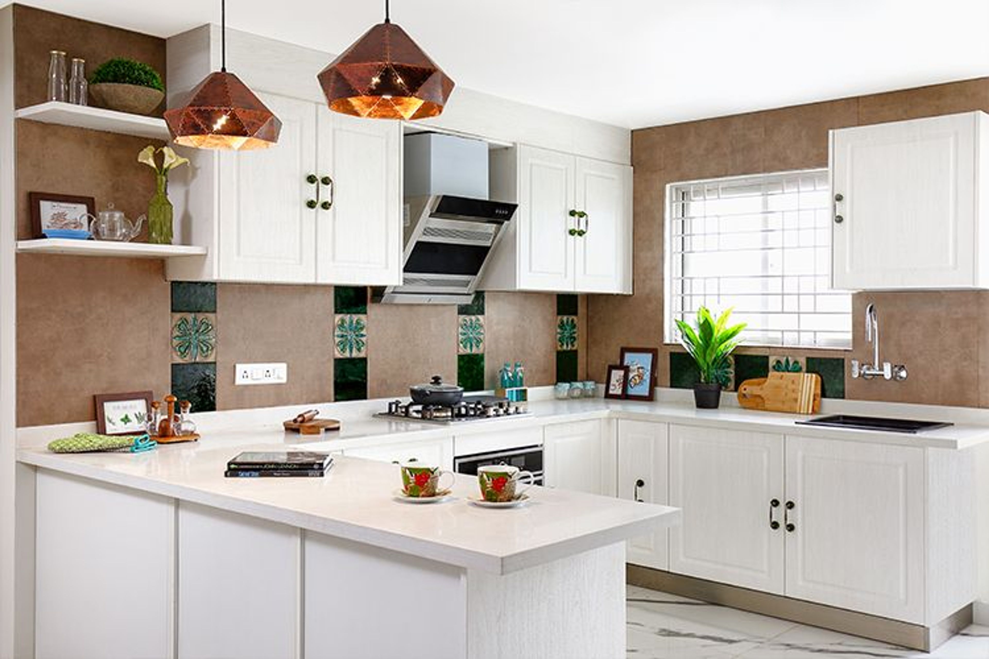 Pearly White Bangalore Kitchen That’s A Mix of Old & New