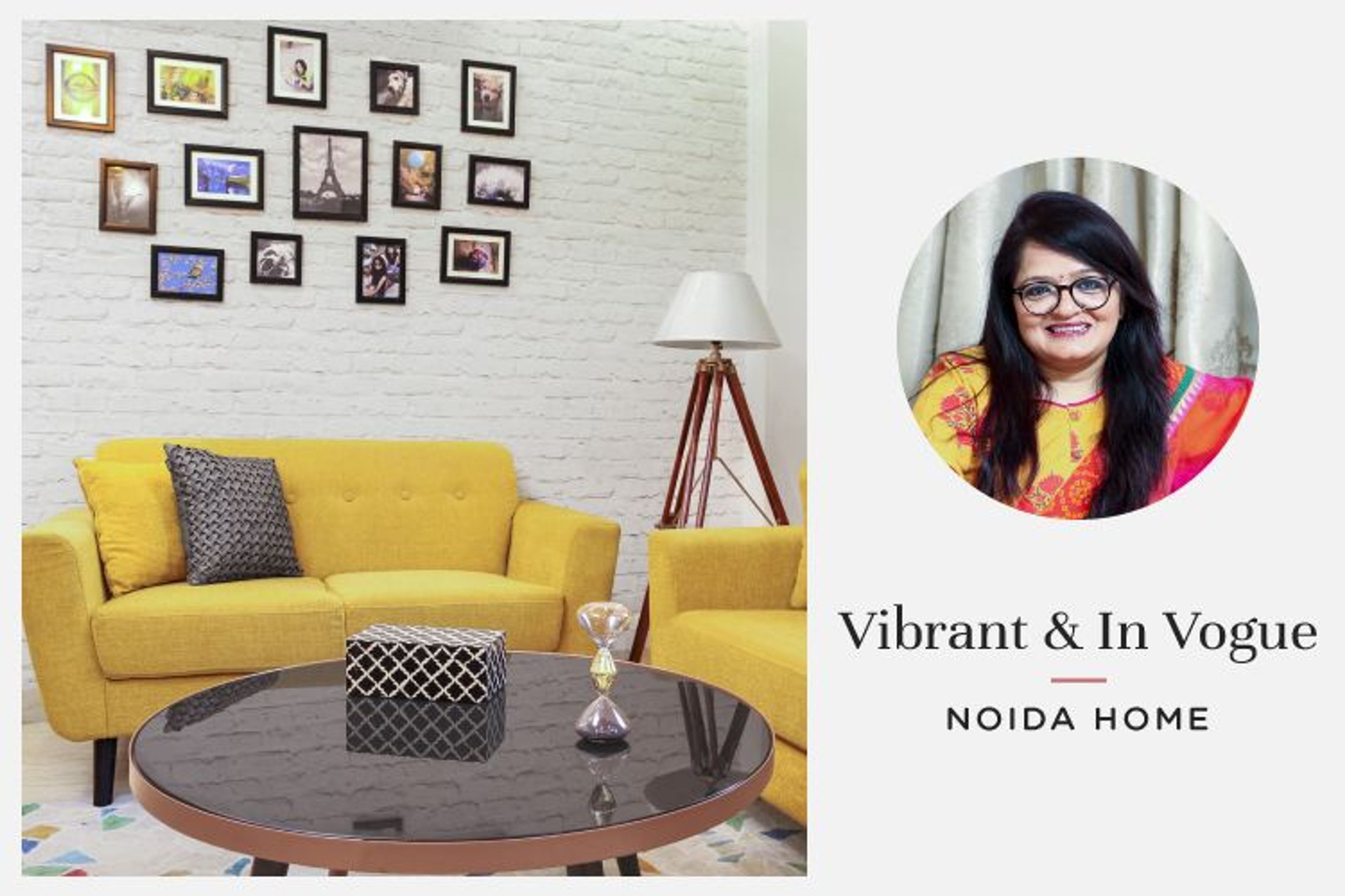 This Statement 3,500 sq. ft. 3BHK in Noida is a Pop of Enticing Colours