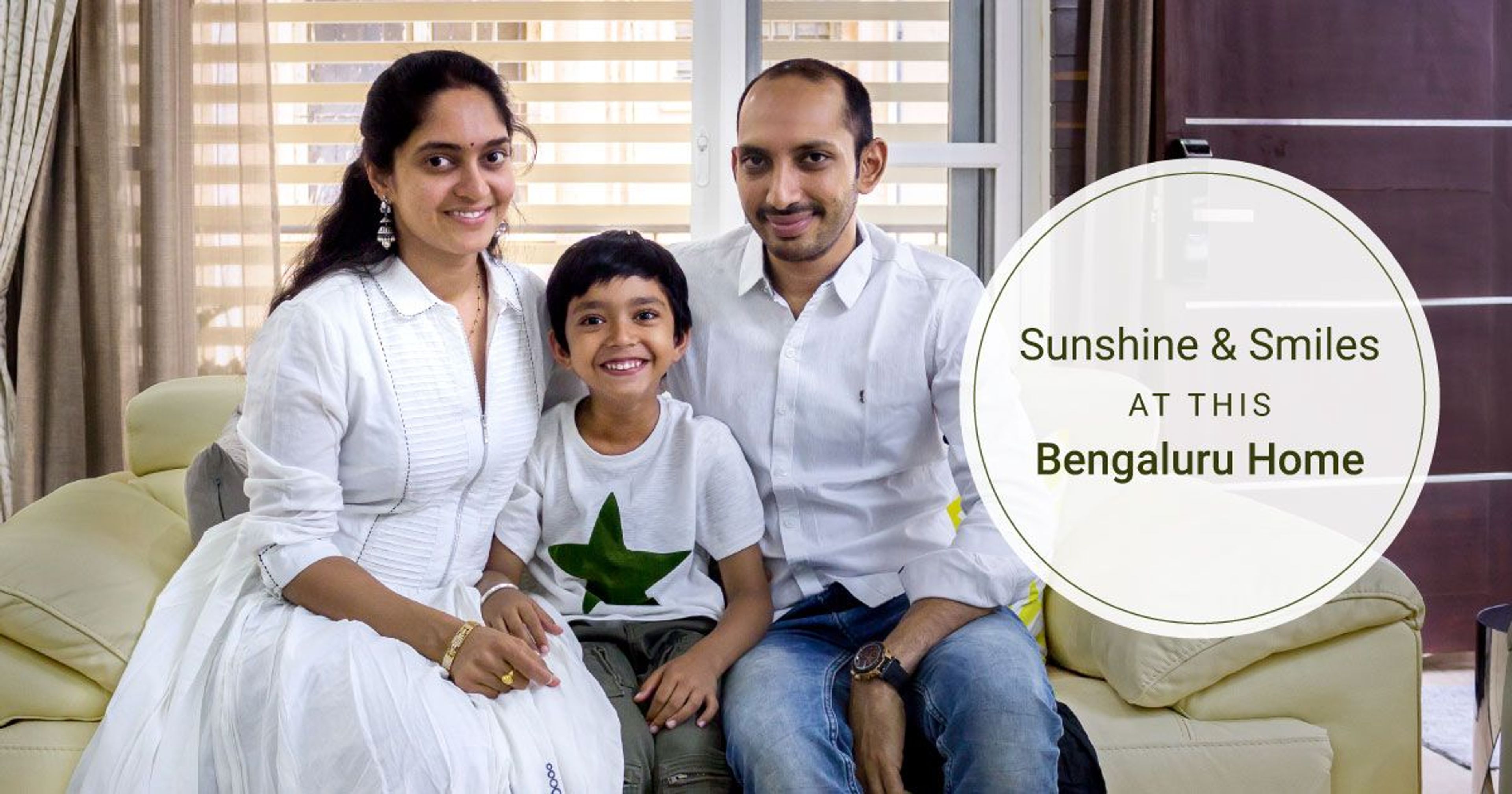 Vastu-compliant 3BHK Done up in Warm Whites