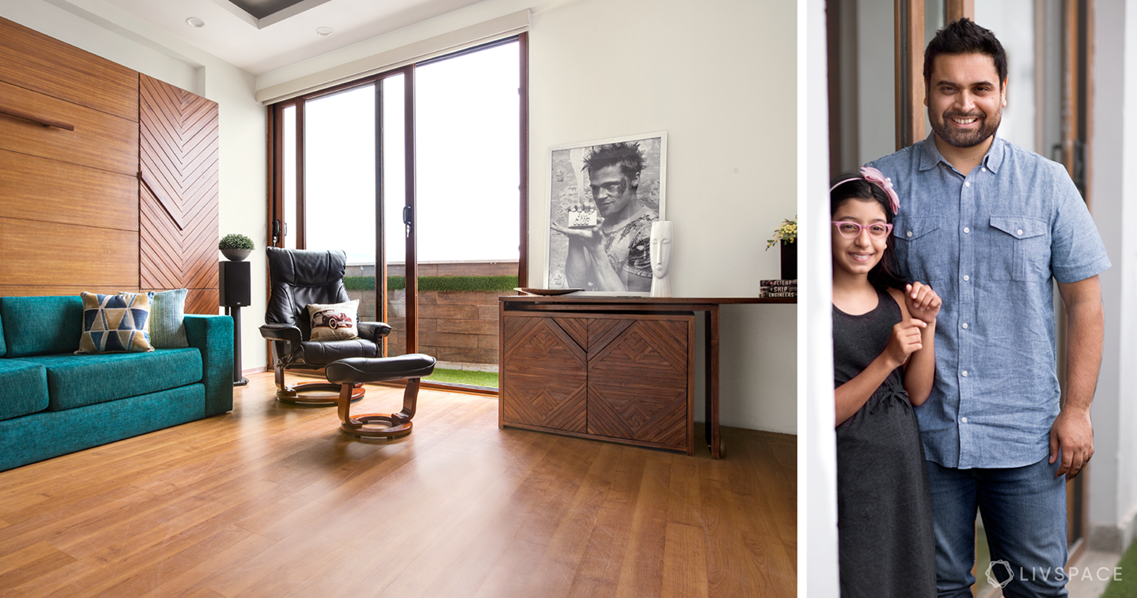 This 3,600 Sq. Ft. 4BHK in Gurgaon Got a Rustic, Mid-Century Modern Makeover