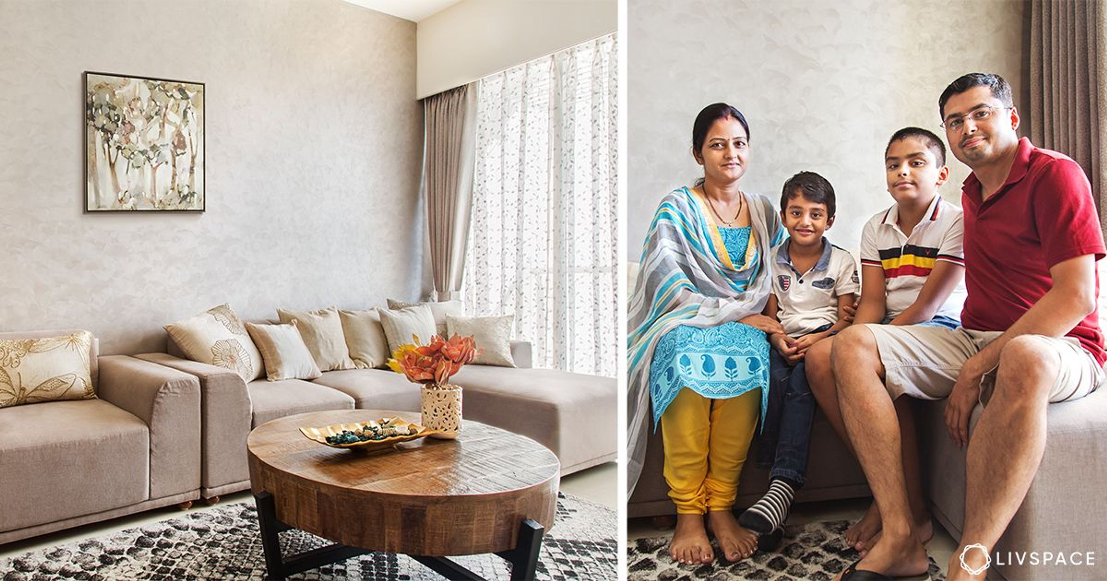 The Tiwaris Add a Warm Touch to Their Compact 2BHK at Lodha Aurum Grande in Mumbai