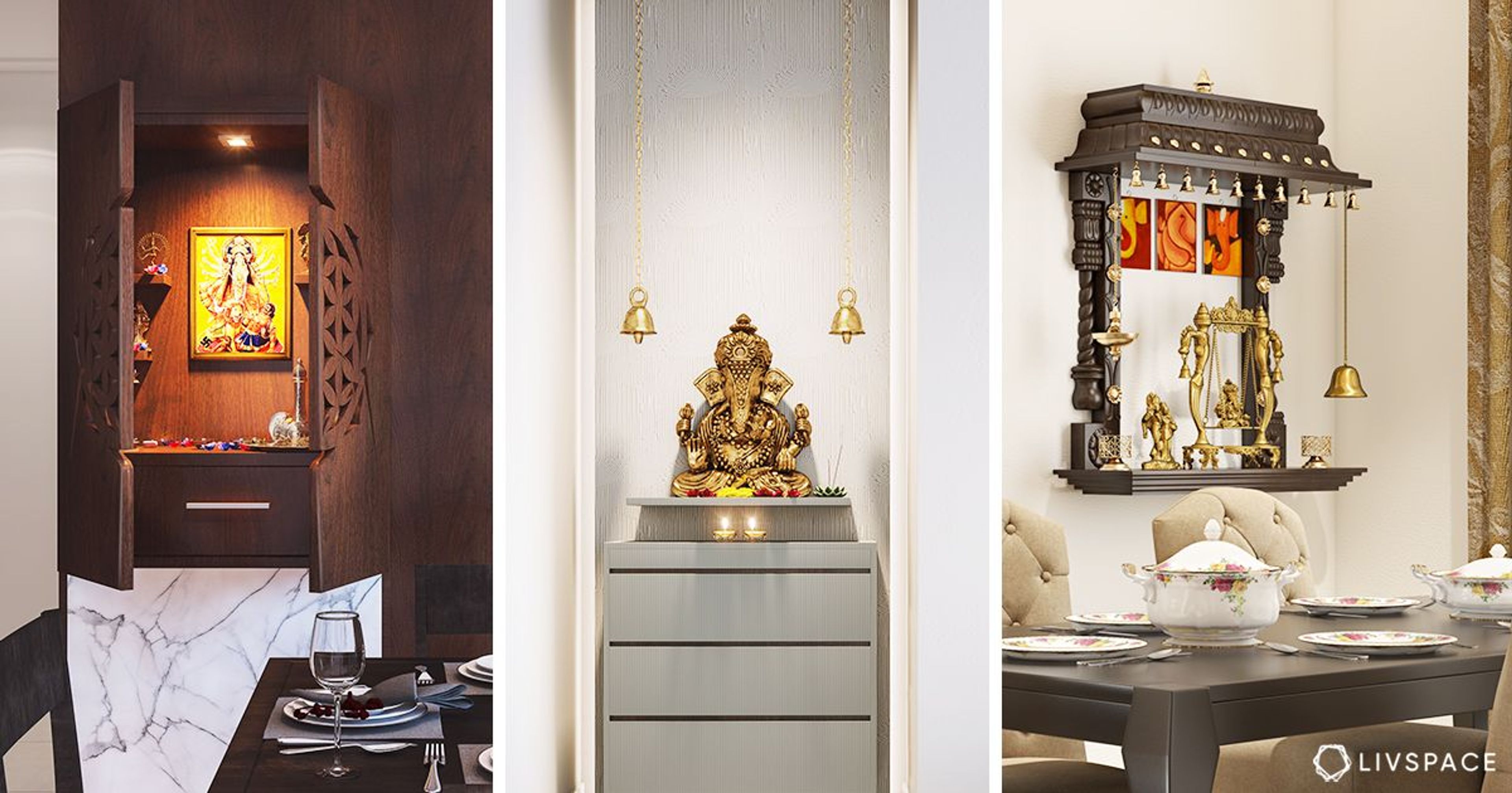 6 Clever Space-Saving Ideas to Set Up Your Pooja Room