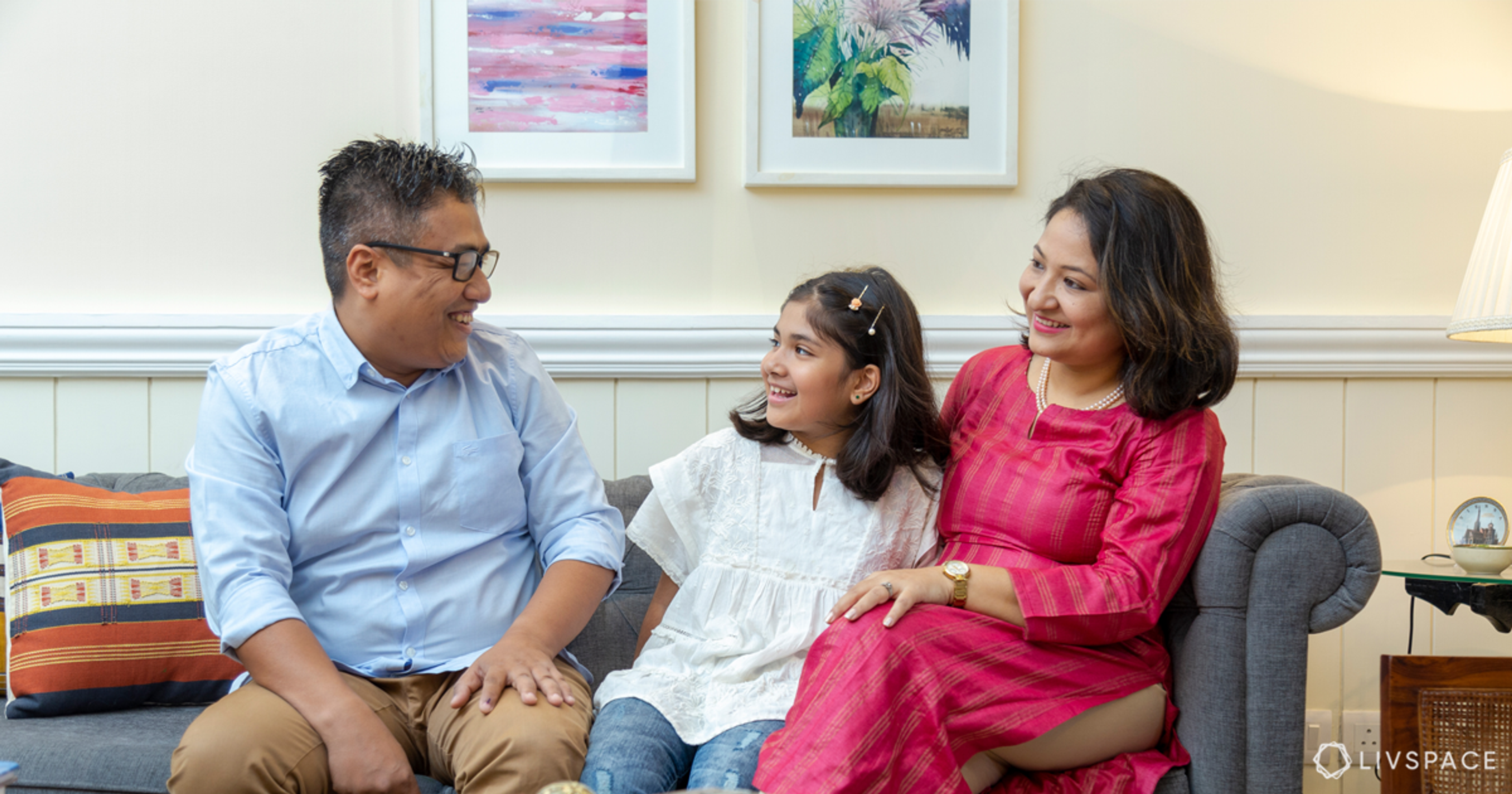Picture-perfect 3BHK in Pretty Pastels