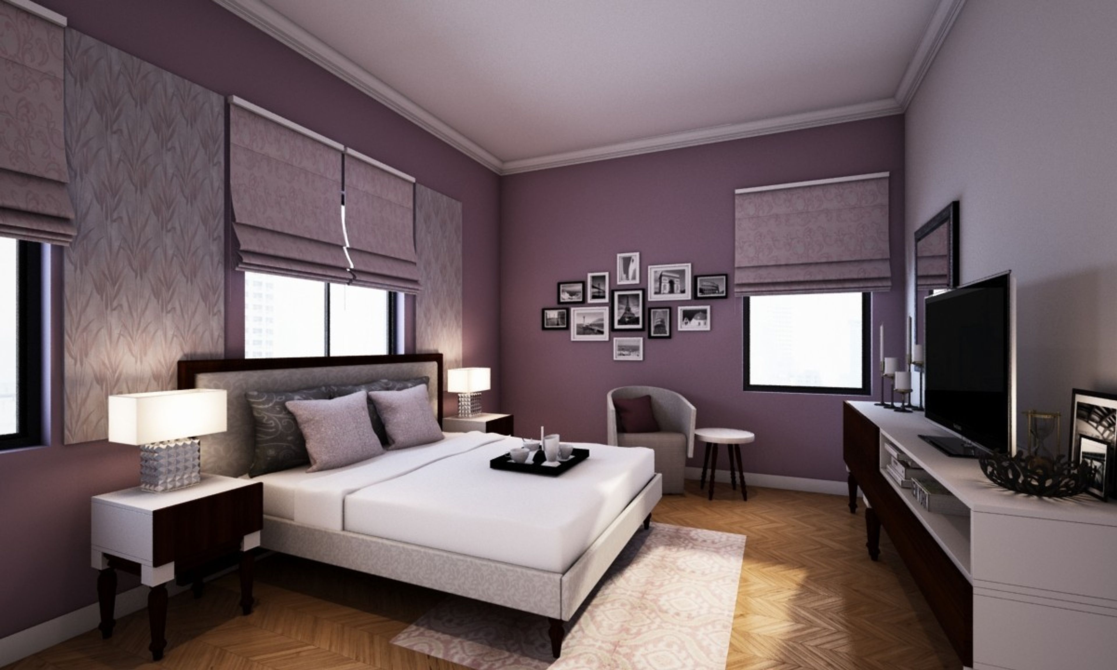 Classic Master Bdedroom Design With Bedroom Wallpaper