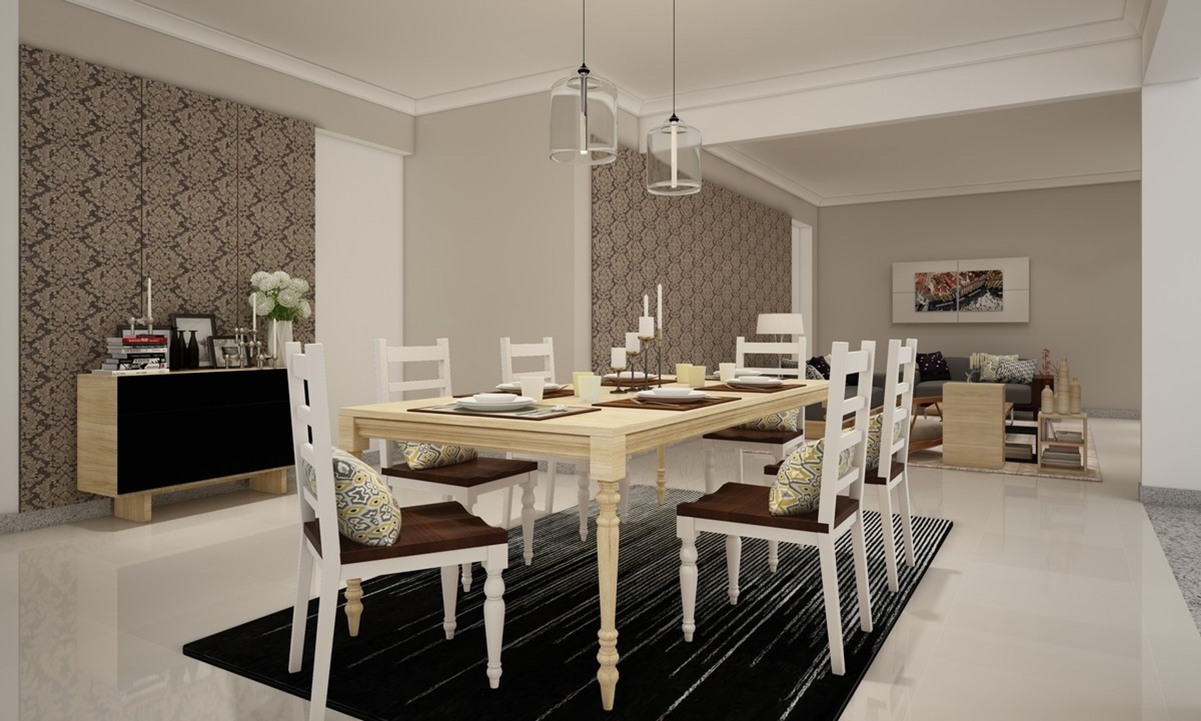 Modern Ethnic Dining Room