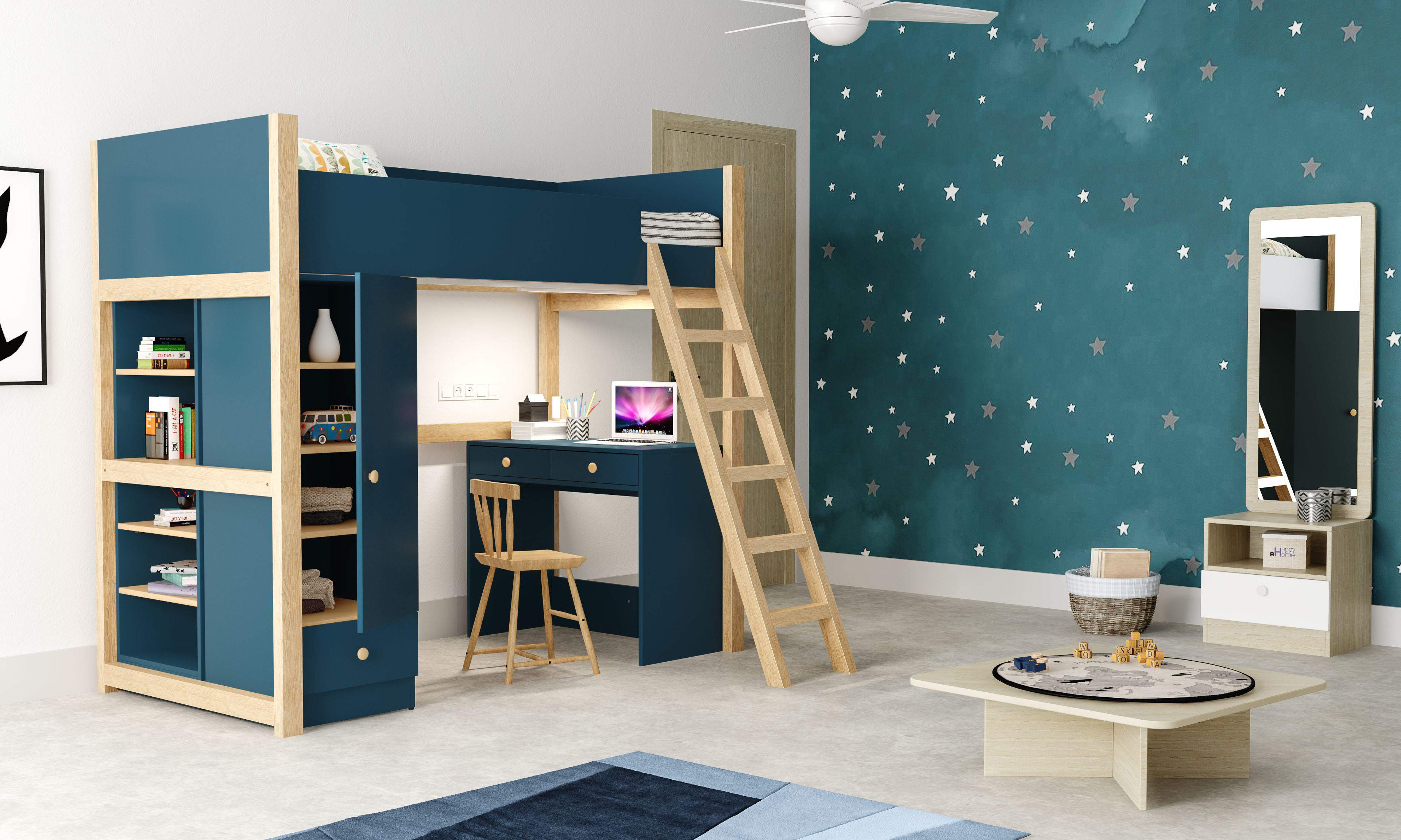 Atmospheric Kids Bedroom Interior Design