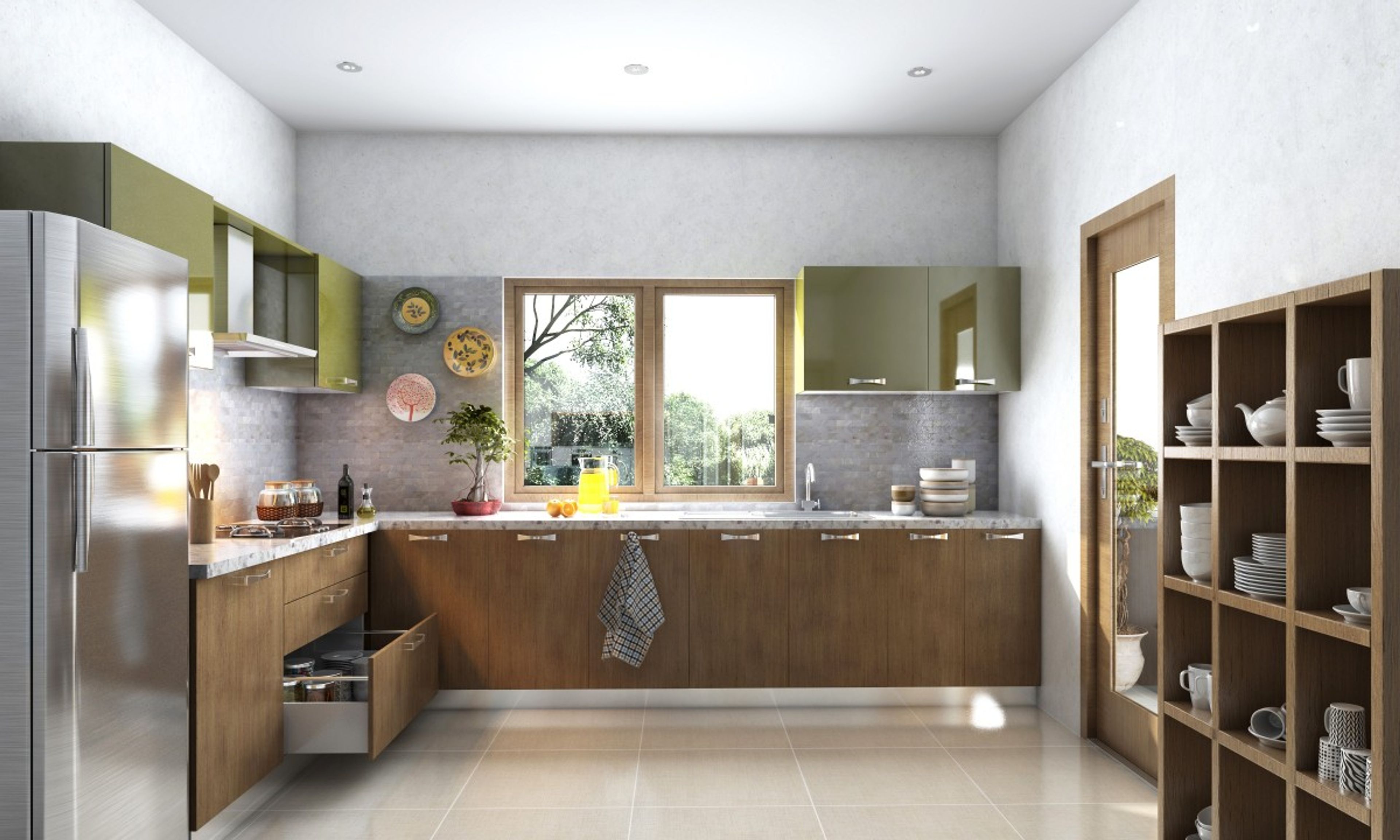Viola L-Shaped Modular Kitchen