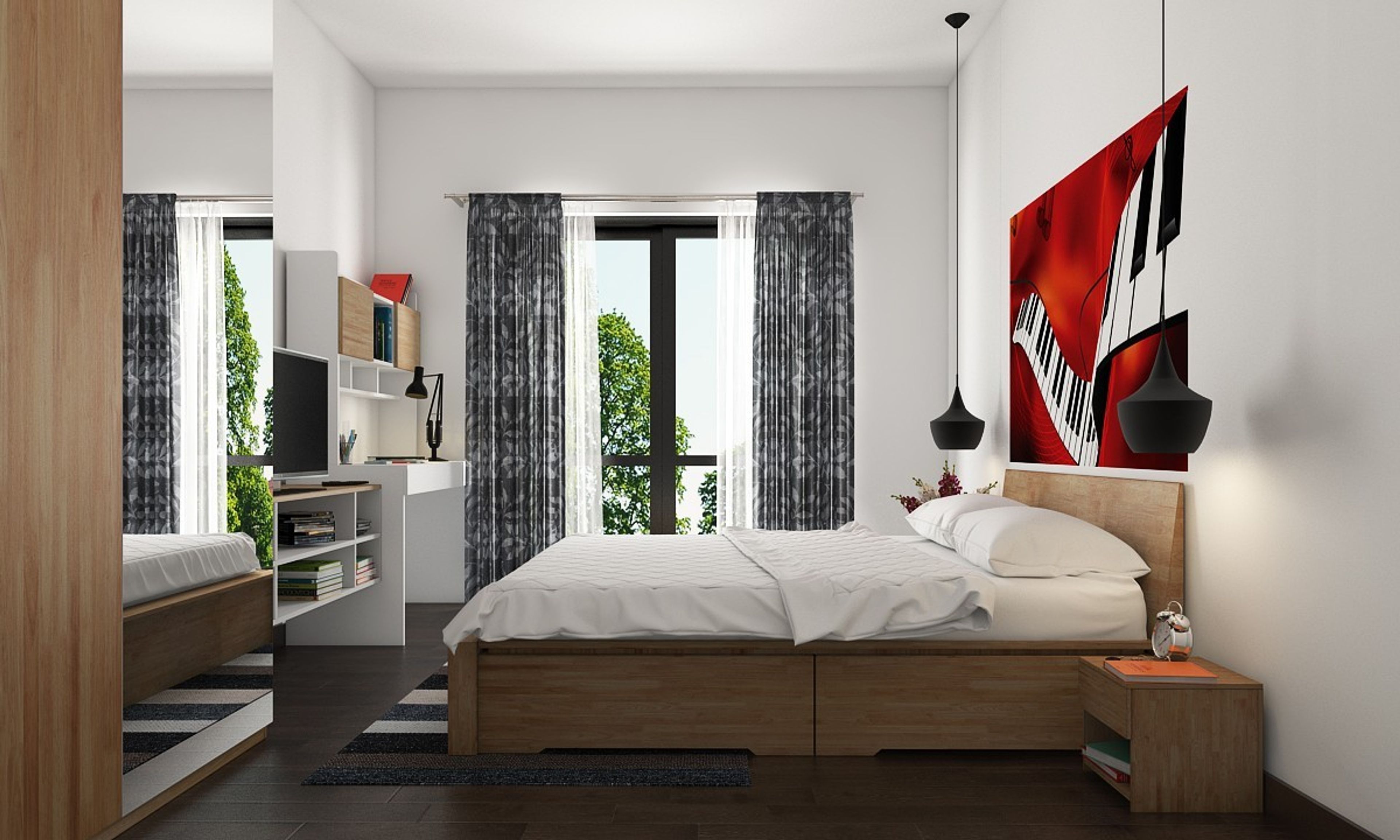 Modern Kid's Room Design With Wall Art