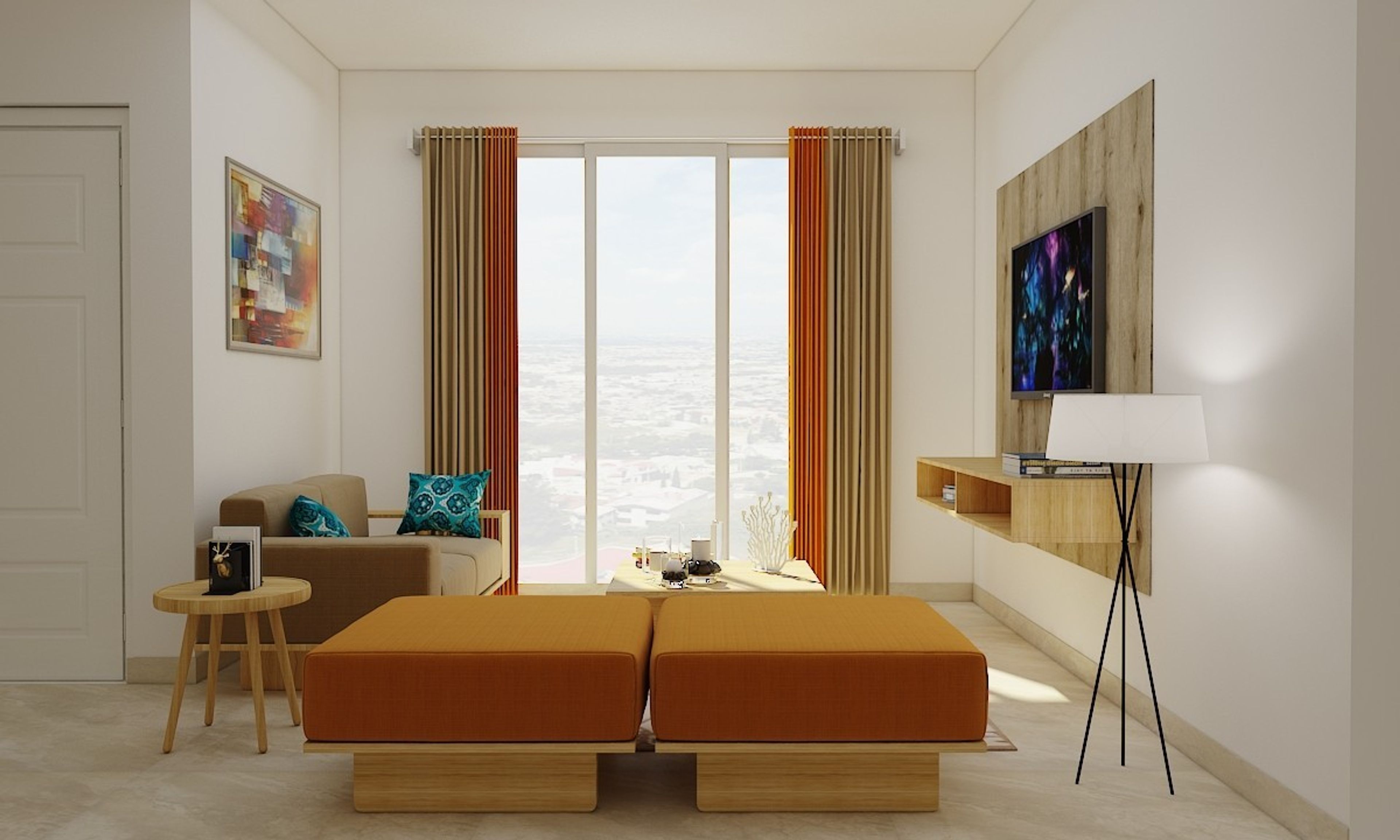 Uptown Contemporary Living Room