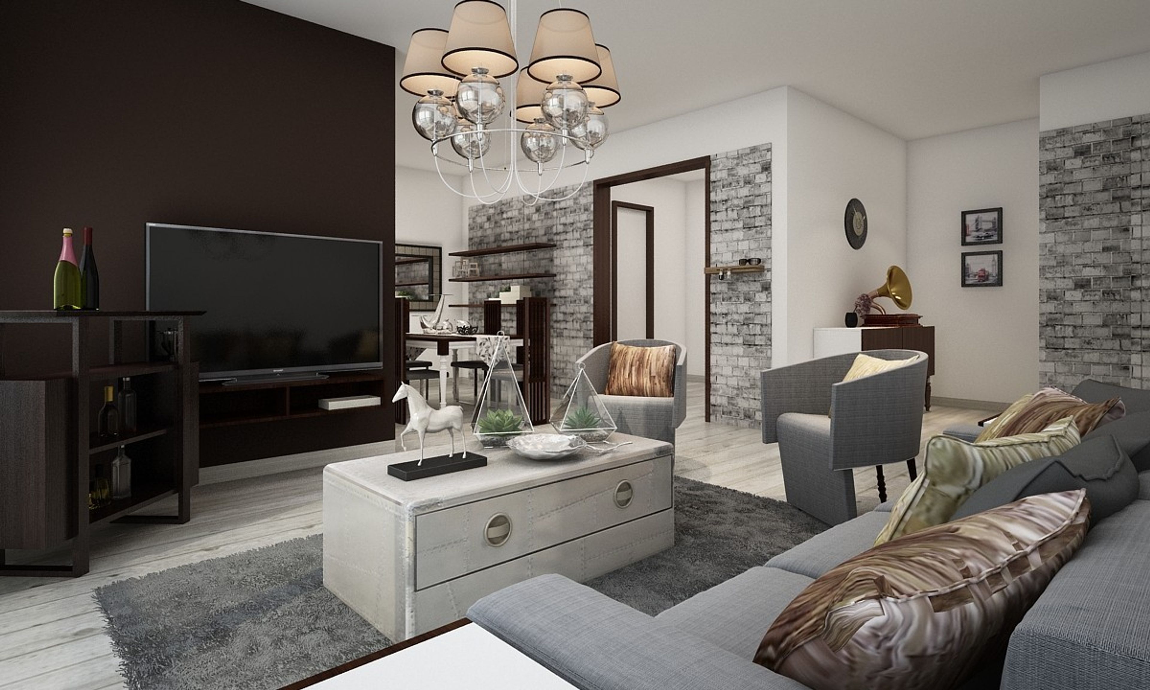 Eclectic Modern Fusion Living Room