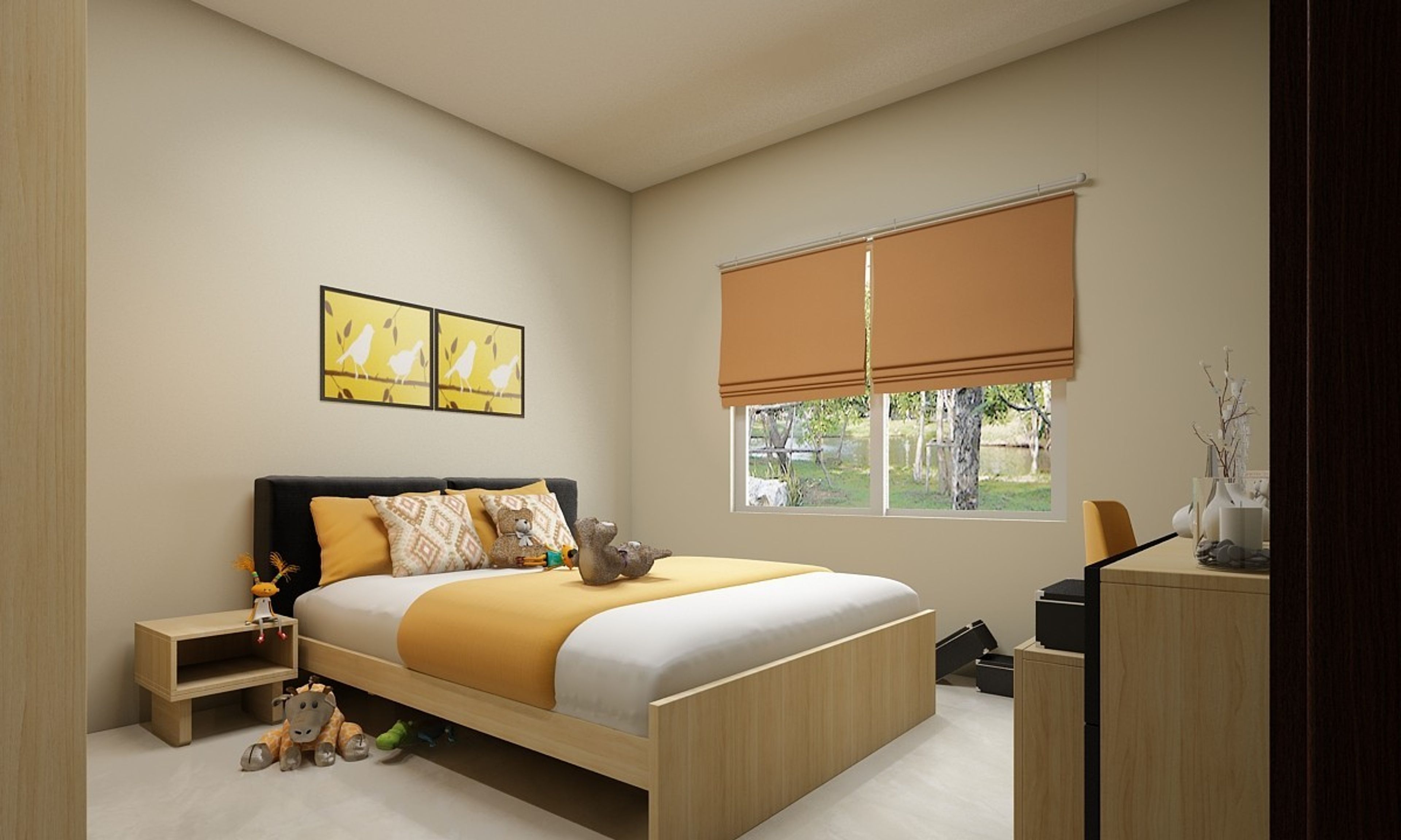 Contemporary Purple Kids Bed Room