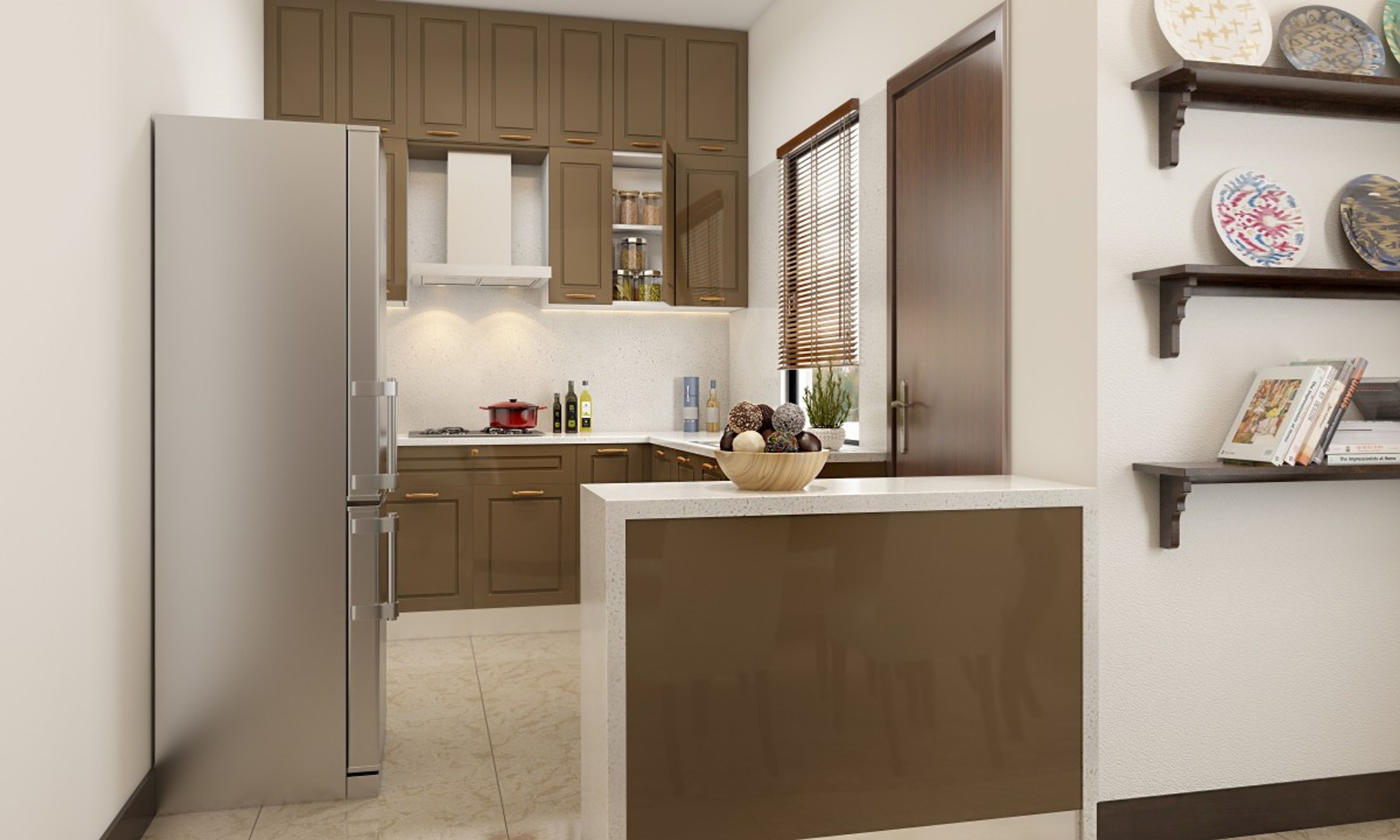 Raina L-Shape Modular Kitchen