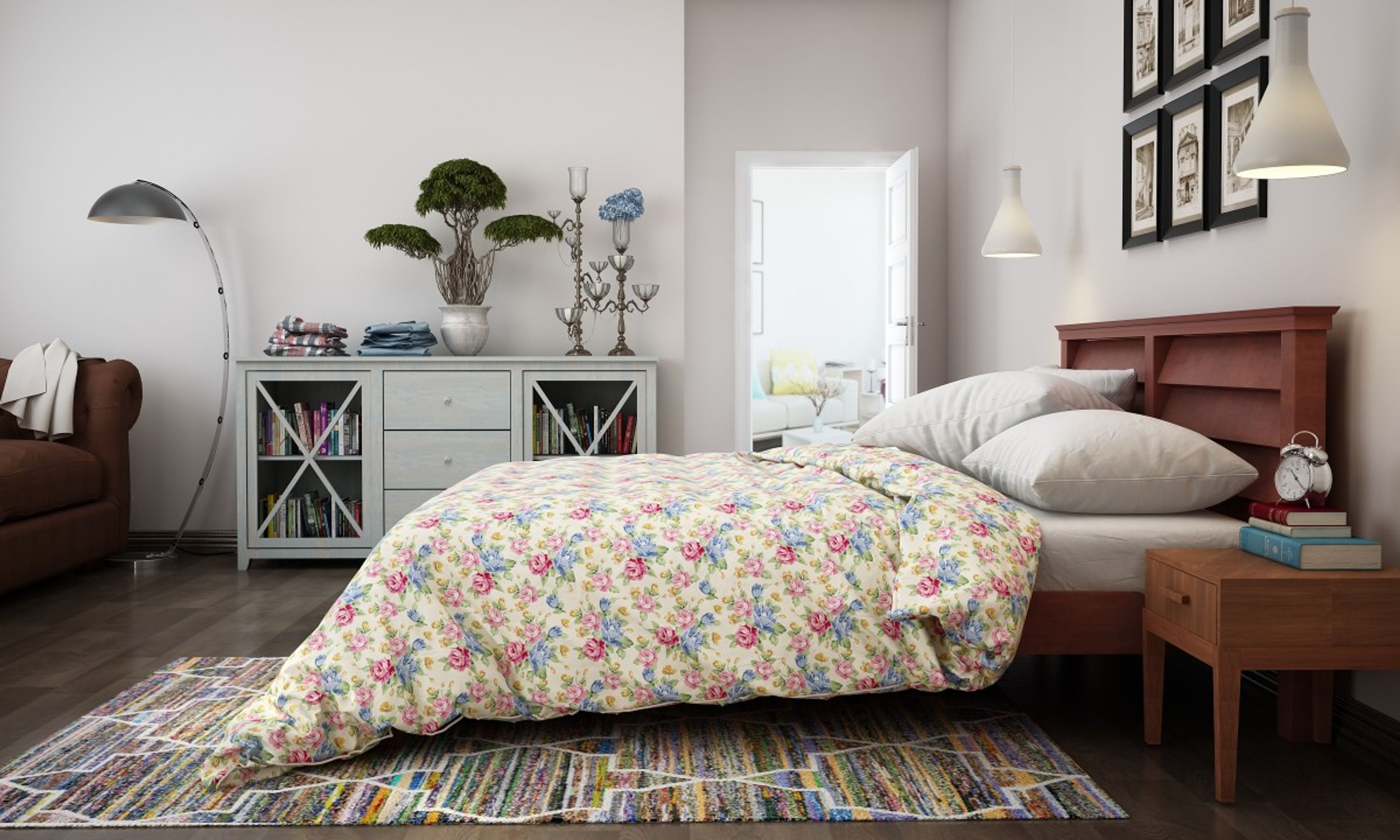 Modern Master Bedroom Design In White