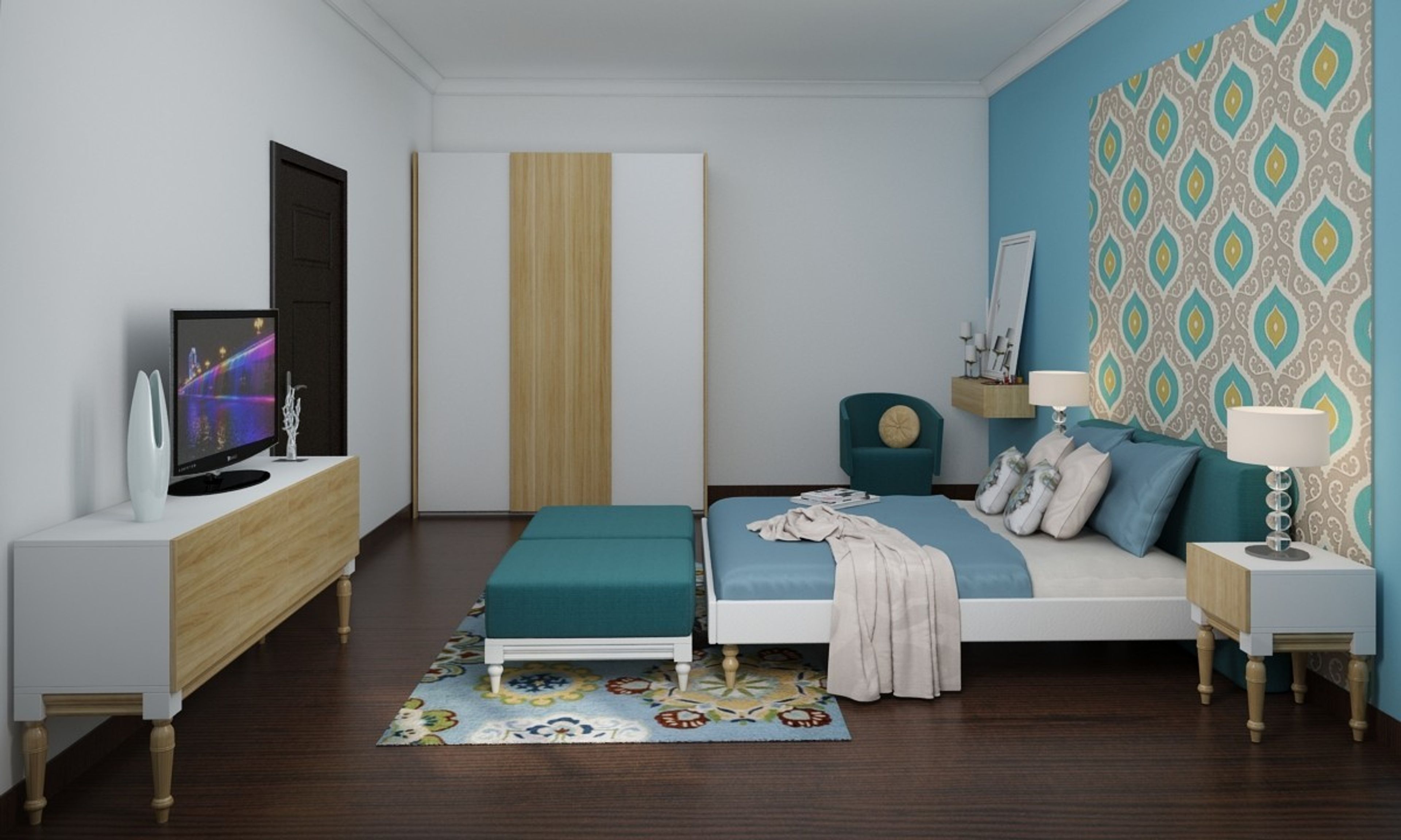 Ocean Chic Master Bed Room