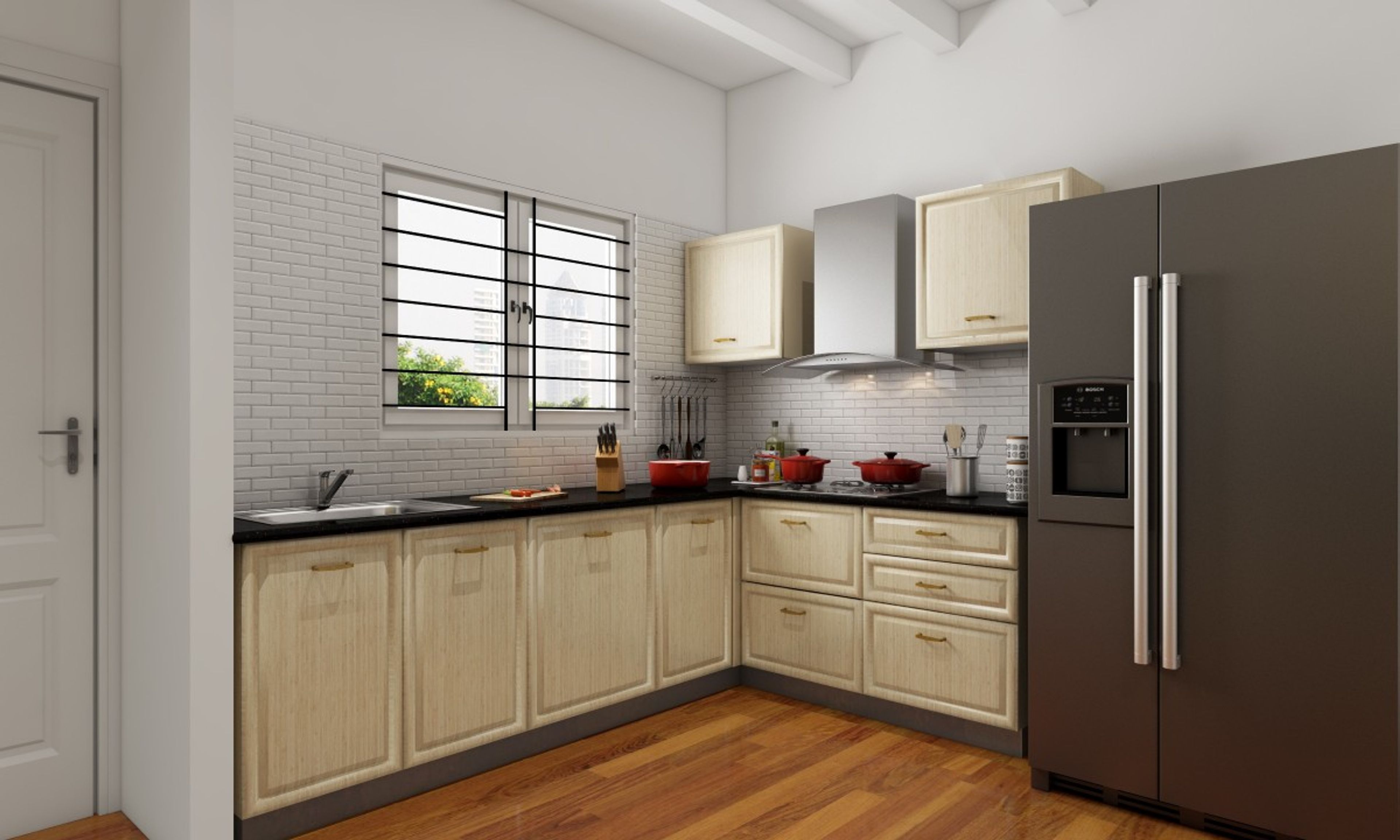 Callie L-Shape Modular Kitchen
