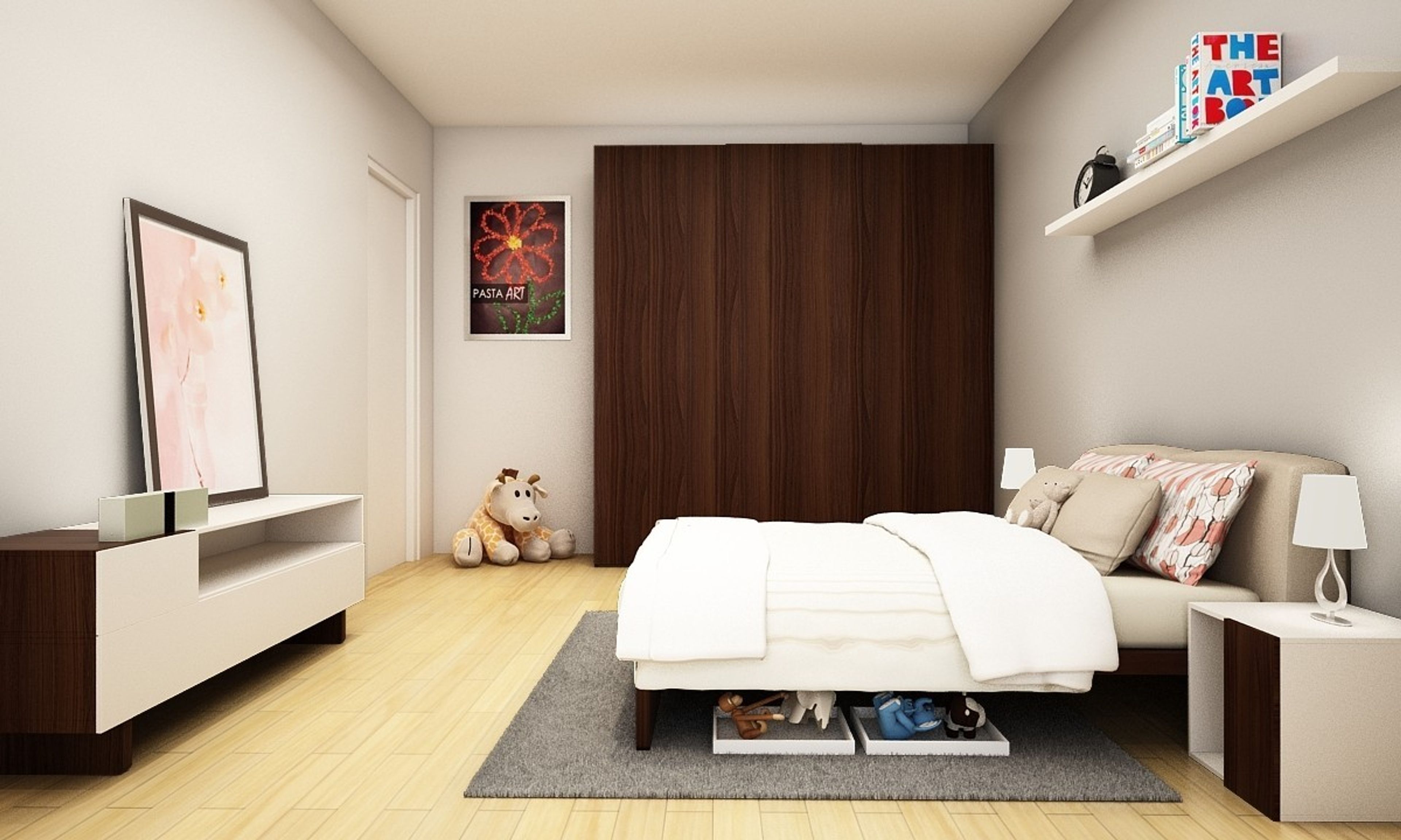 Modern Kid's Room Design With Wall Paintings