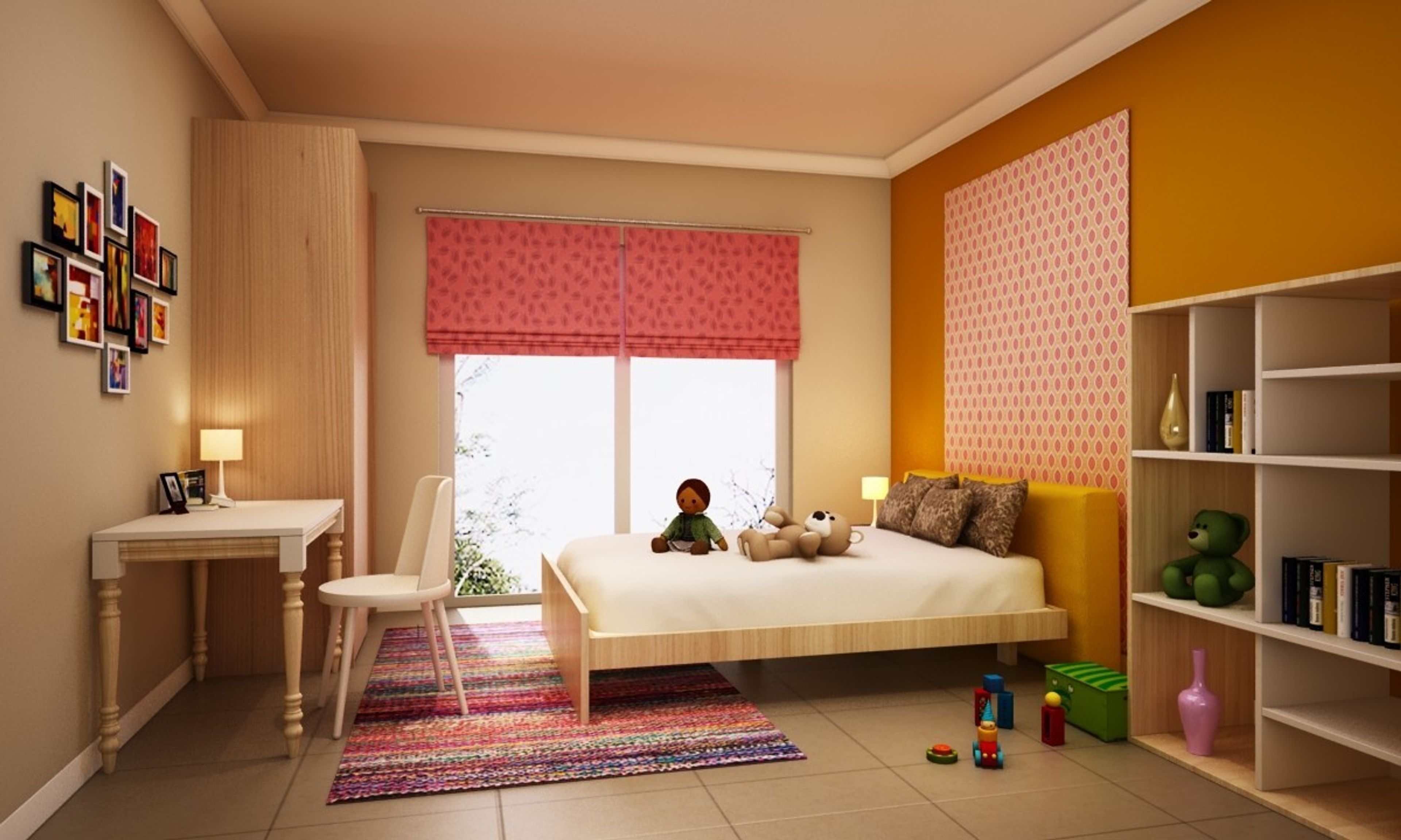 Contemporary Cluster Kids Bed Room
