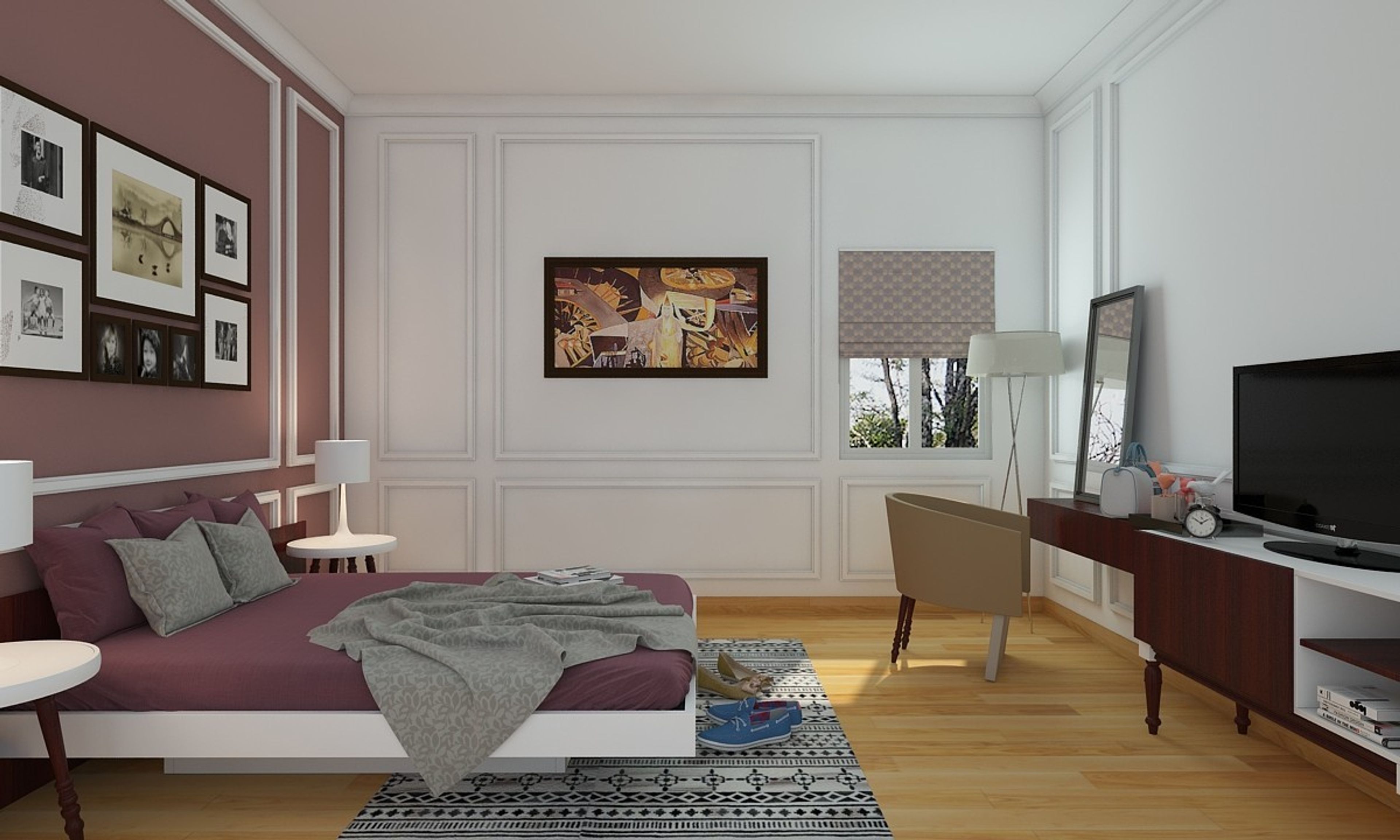 Warm White Guest Bed Room