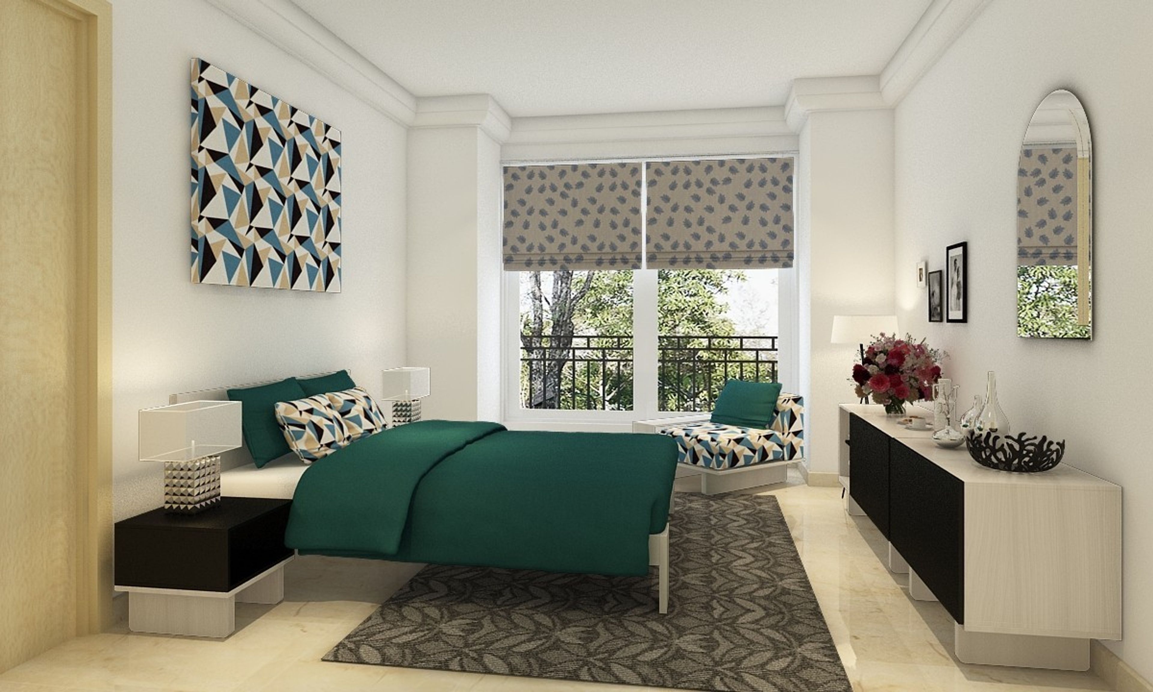 Contemporary Low Maintenance Guest Bedroom Design